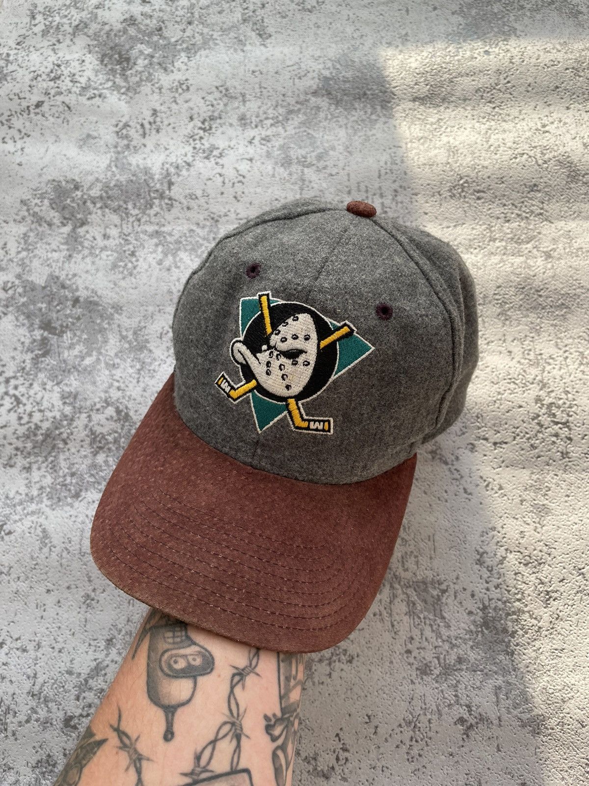 NHL × Twins Enterprise Inc. × Vintage Rare Vintage Anaheim Ducks NHL 90s Wool Cap Size ONE SIZE - 2 Thumbnail