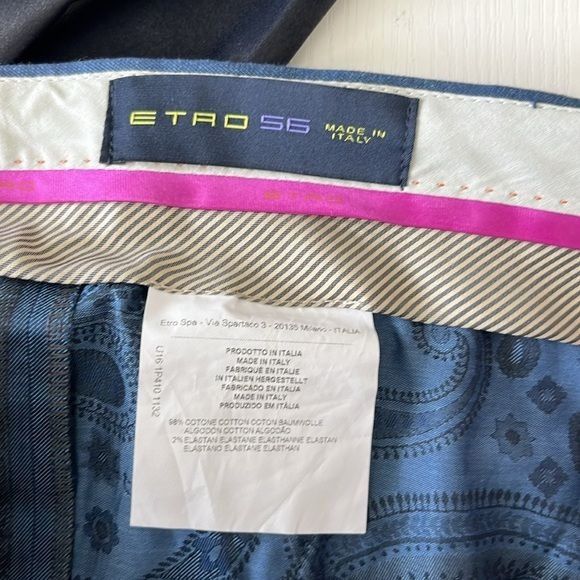 Etro ETRO Flat Front Slacks Trousers Cotton Stretch Size US 42 / EU 58 - 7 Thumbnail