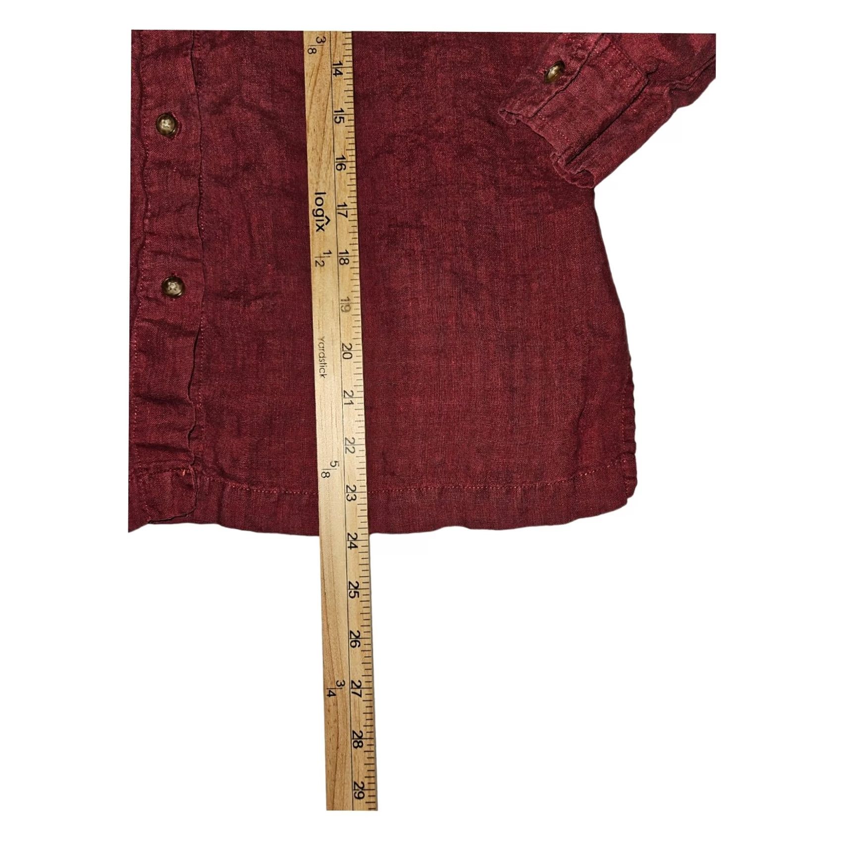 Eddie Bauer Eddie Bauer Button-Up Shirt Long Sleeve Women's M Red Linen 100% Pocket? (Note: original title does not mention pocket) Size M / US 6-8 / IT 42-44 - 5 Thumbnail