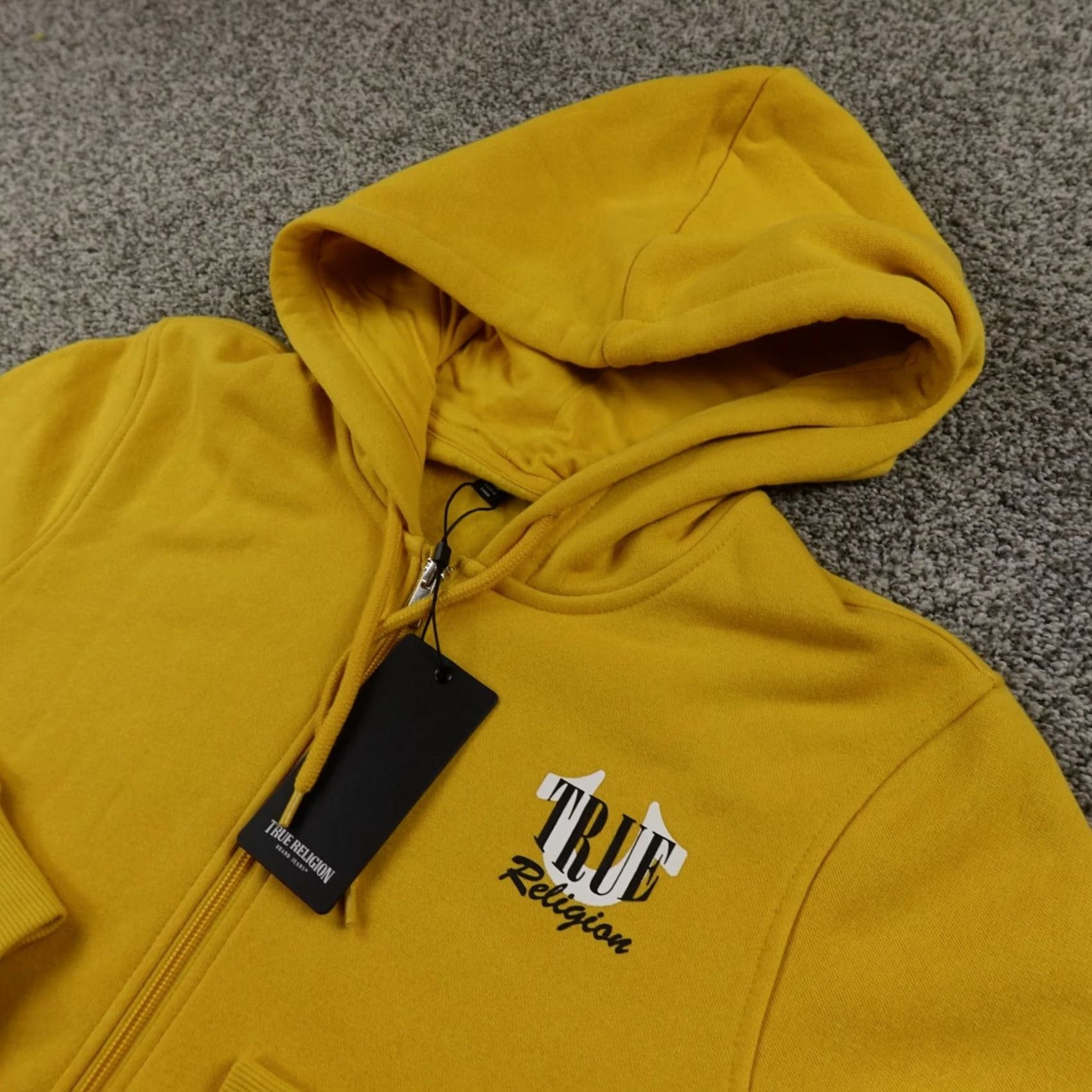 True Religion NEW True Religion Hoodie Mens L Yellow Buddha Full Zip Sweatshirt Sweater Jacket Size US L / EU 52-54 / 3 - 2 Thumbnail