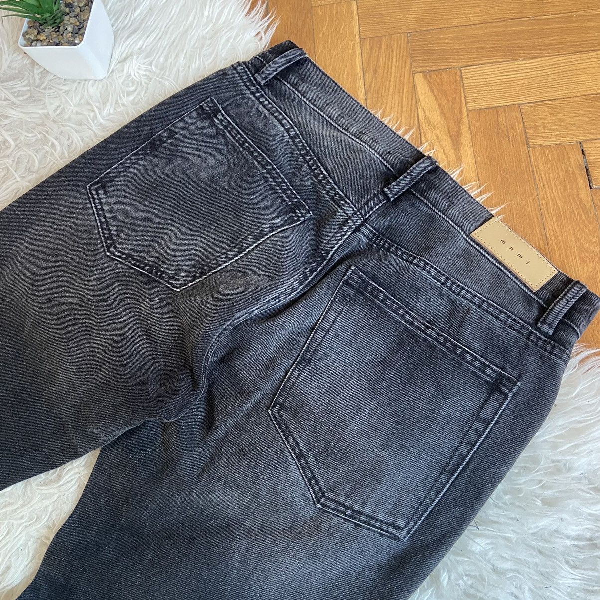 MNML 📌 Crazy MNML Spider Web Y2K Denim Jeans Size US 32 / EU 48 - 13 Thumbnail