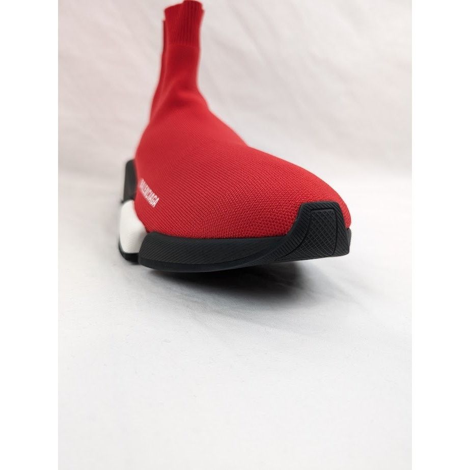 Balenciaga o1rshd1 Speed 2.0 Low-Top Sneakers in Red/Black/White Size US 9 / EU 42 - 8 Thumbnail