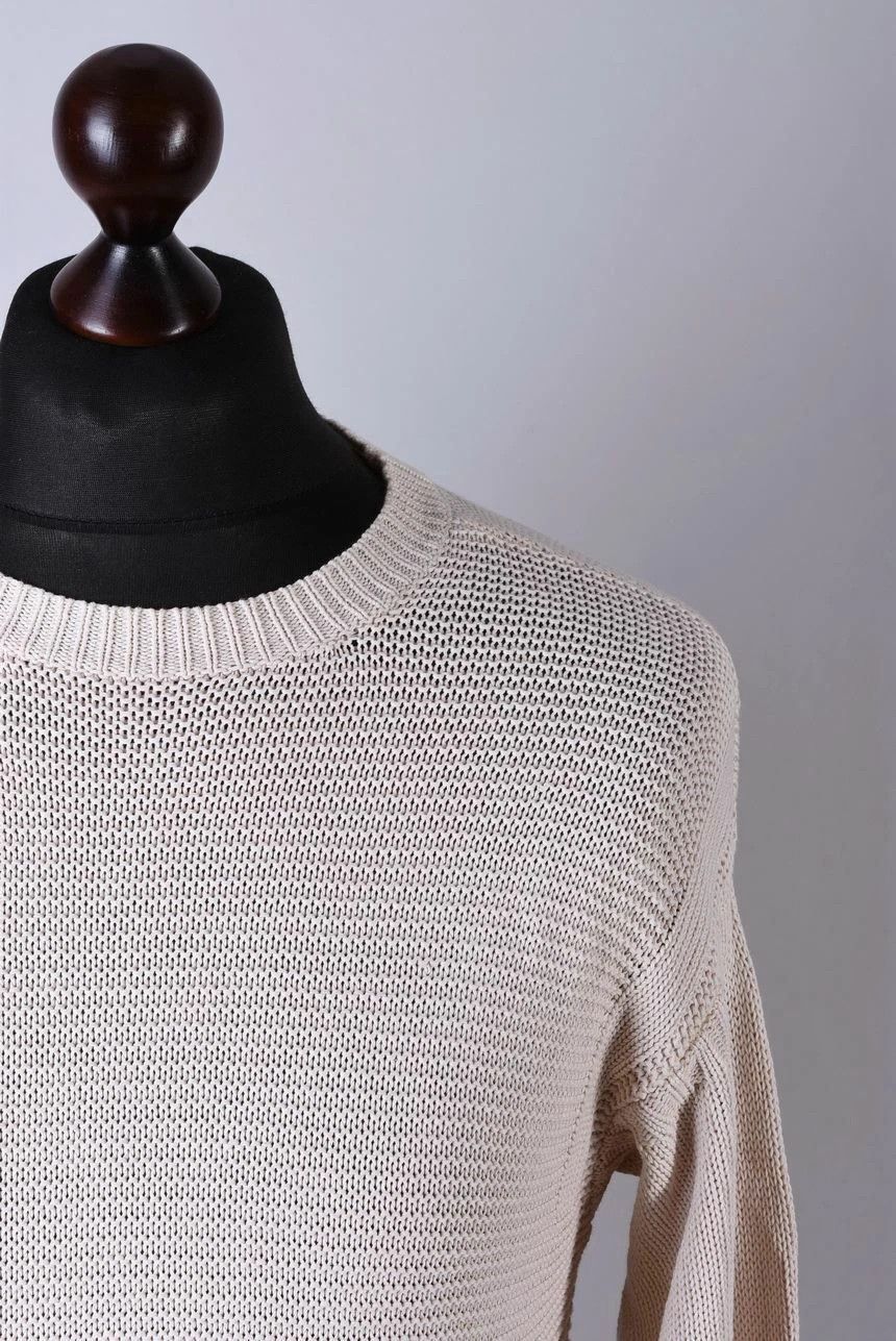 Allsaints AllSaints Bay Crew Knit Linen Blend Beige Jumper Sweater Size US S / EU 44-46 / 1 - 2 Thumbnail