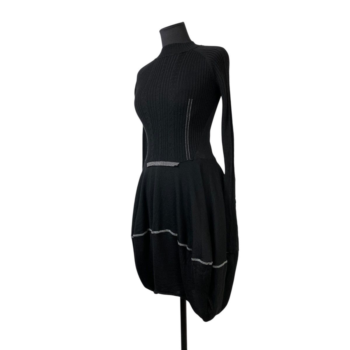 Marithe + Francois Girbaud M+FG Long Sleeve Bodycon Ballon Hem Wool Stars Logo Dress Size M / US 6-8 / IT 42-44 - 1 Thumbnail