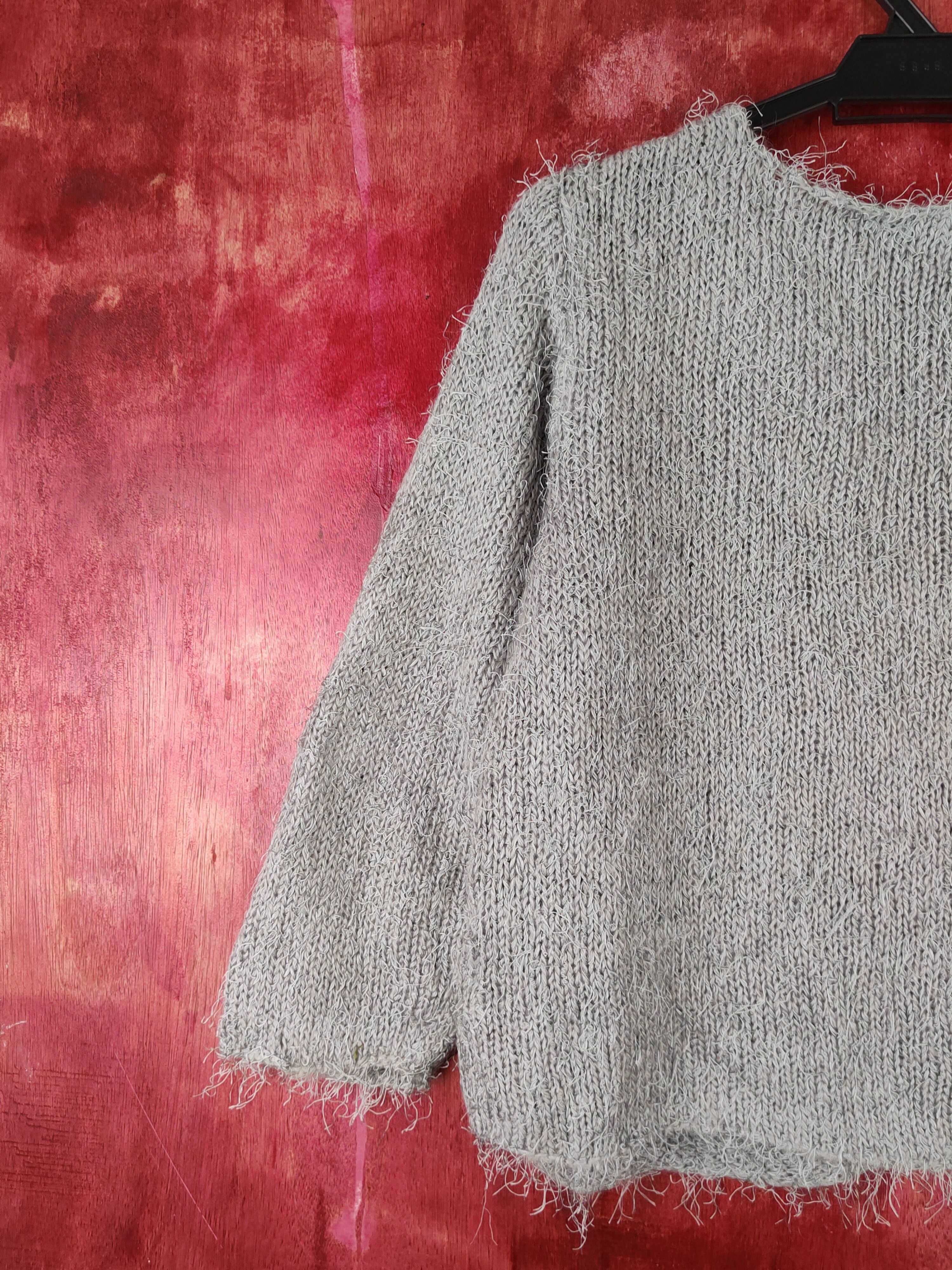 Japanese Brand × Vintage Japanese Brand Gray Shag Shaggy Fur Mohair Knitwear #S1914 Size M / US 6-8 / IT 42-44 - 8 Thumbnail