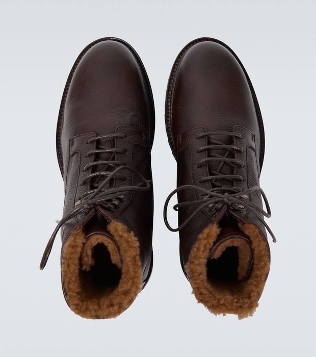 Brunello Cucinelli o1my1er11123 Leather Boots in Brown | Grailed