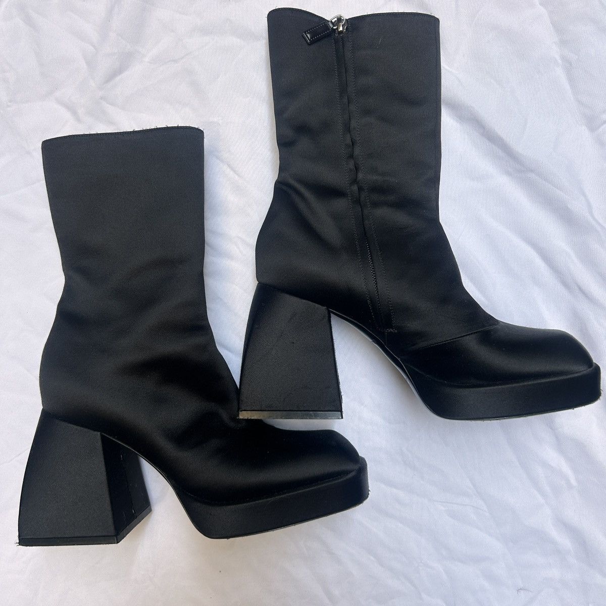 Nodaleto Nodaleto Satin Bulla Corta Booties Size US 7 / IT 37 - 2 Thumbnail