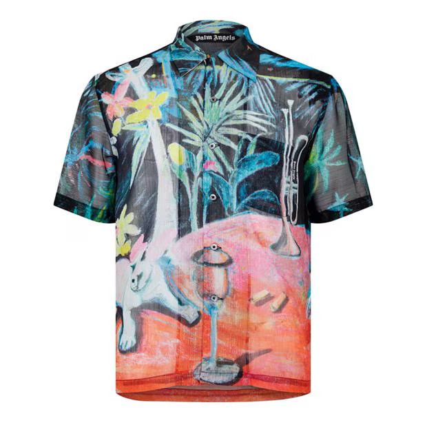 image of Palm Angels O1G2R1Mq0524 Shirts In Multicolor, Men's (Size Large)