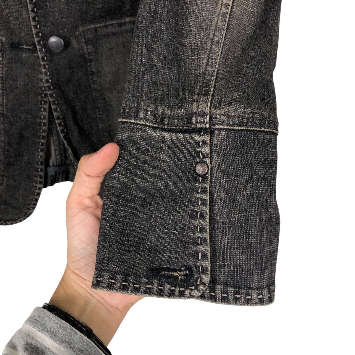 Marithe + Francois Girbaud 📌Cropped Chore Biker Jacket Denim Marithe Francois Girbaud Size US M / EU 48-50 / 2 - 16 Thumbnail