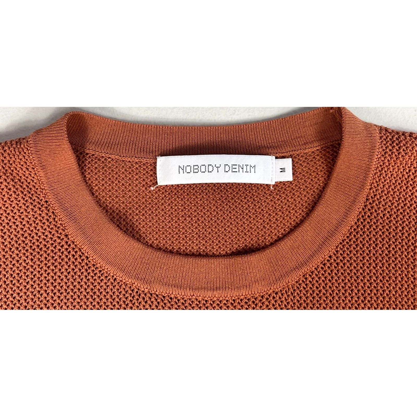 Nobody Denim Nobody Denim Edie Open Knit Top T-Shirt Women’s Terra M Short Sleeve Round Neck Pullover Lightweight Vintage/Pre-owned Size M / US 6-8 / IT 42-44 - 4 Thumbnail