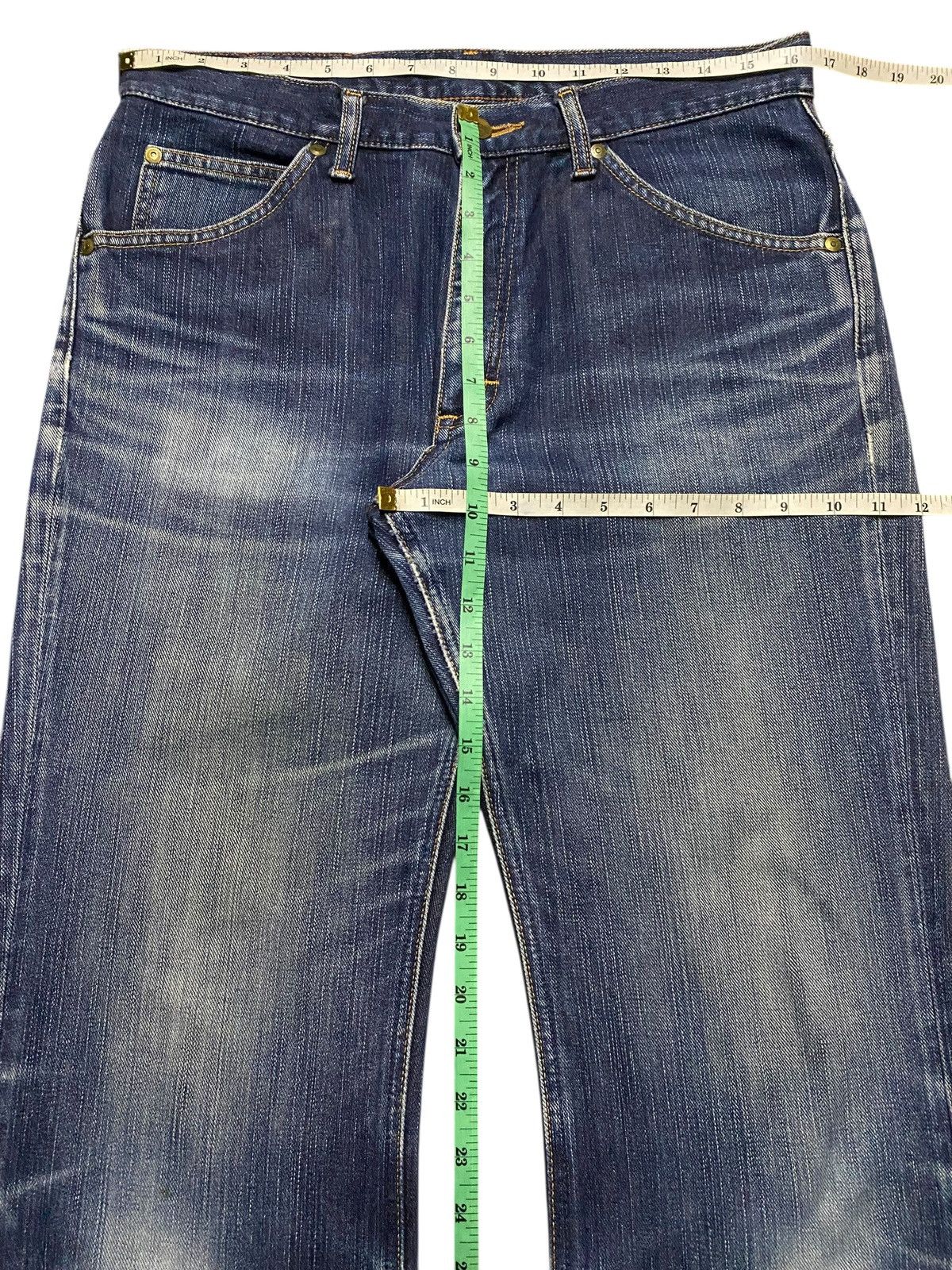Lee × Vivienne Westwood Vintage Lee Faded Wash Distressed Bootcut Jeans Size US 33 - 12 Thumbnail
