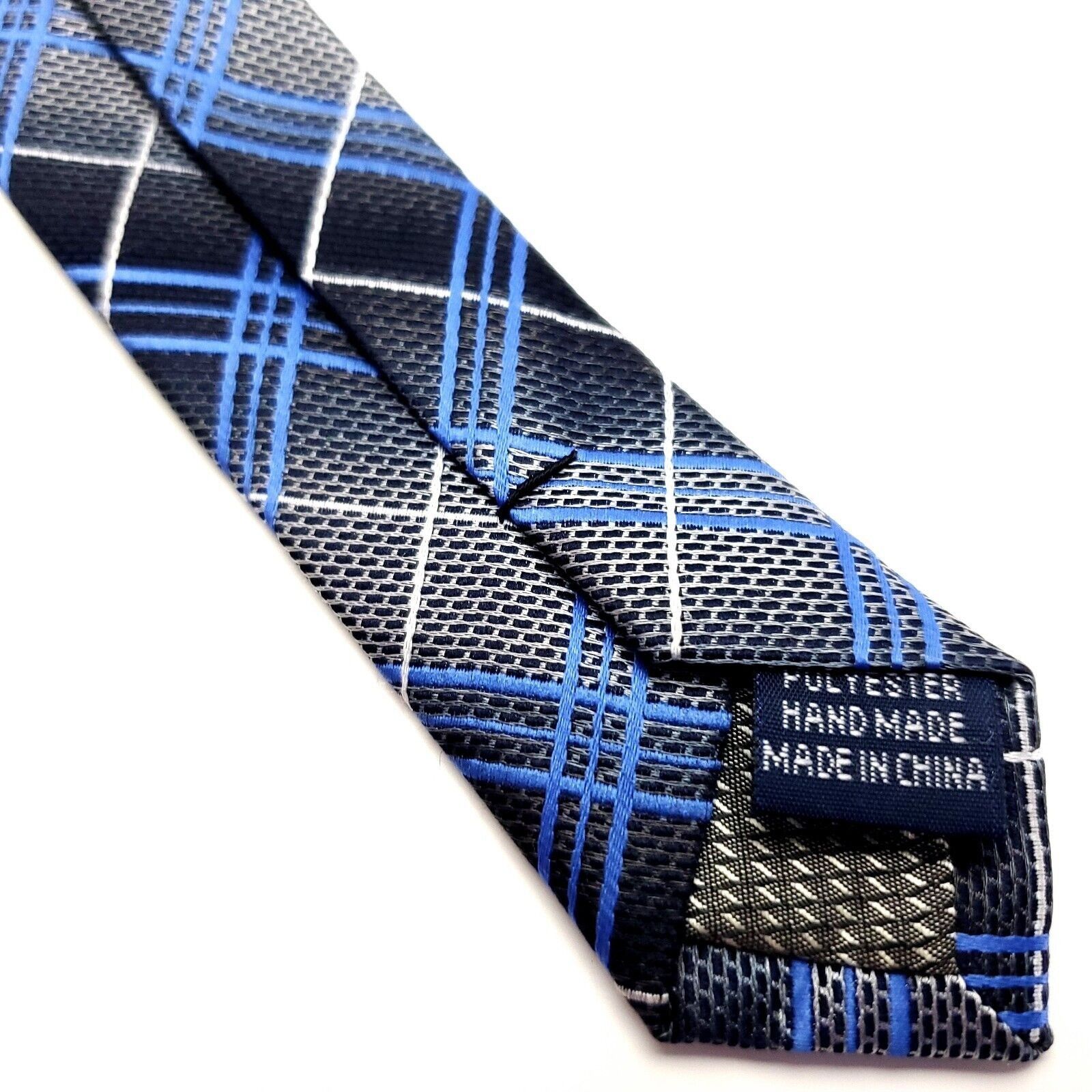 Croft & Barrow Croft & Barrow Blue Black Polyester Tie Woven Wide Regimenta Size ONE SIZE - 5 Thumbnail