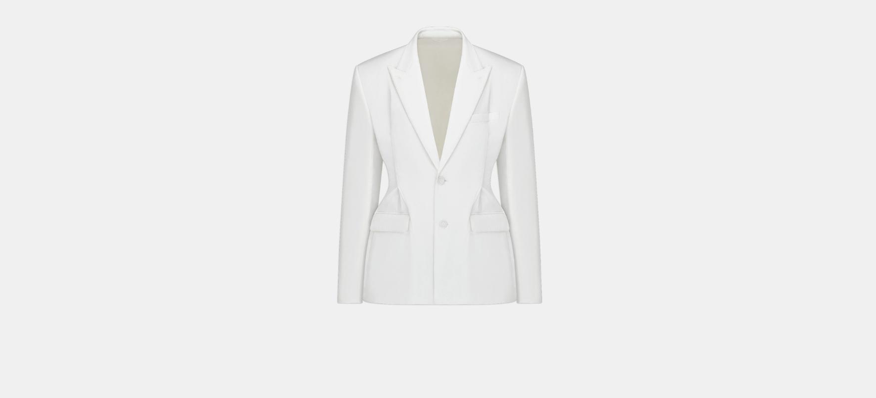 Dior o1w1db10624 Bar Jacket in White Size US L / EU 52-54 / 3 - 1 Thumbnail