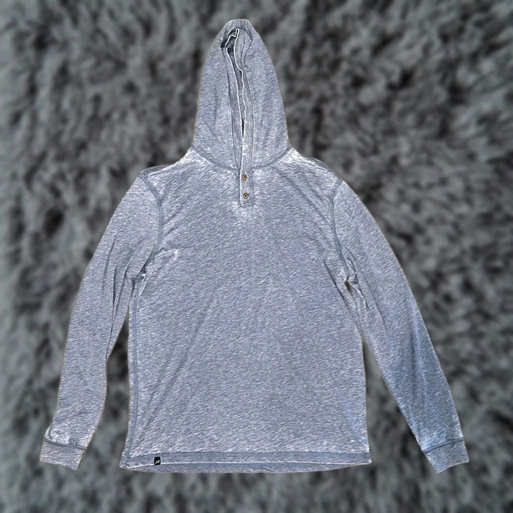 johnnie-O VINTAGE Johnnie-O Zed Burn Out Washed Long Sleeve Tee Hoodie - Medium Size US M / EU 48-50 / 2 - 1 Thumbnail
