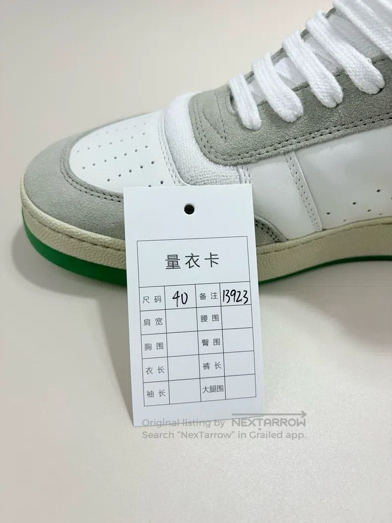 Saint Laurent Paris Saint Laurent Paris White and green mid-cut board shoes Size US 7 / EU 40 - 8 Thumbnail