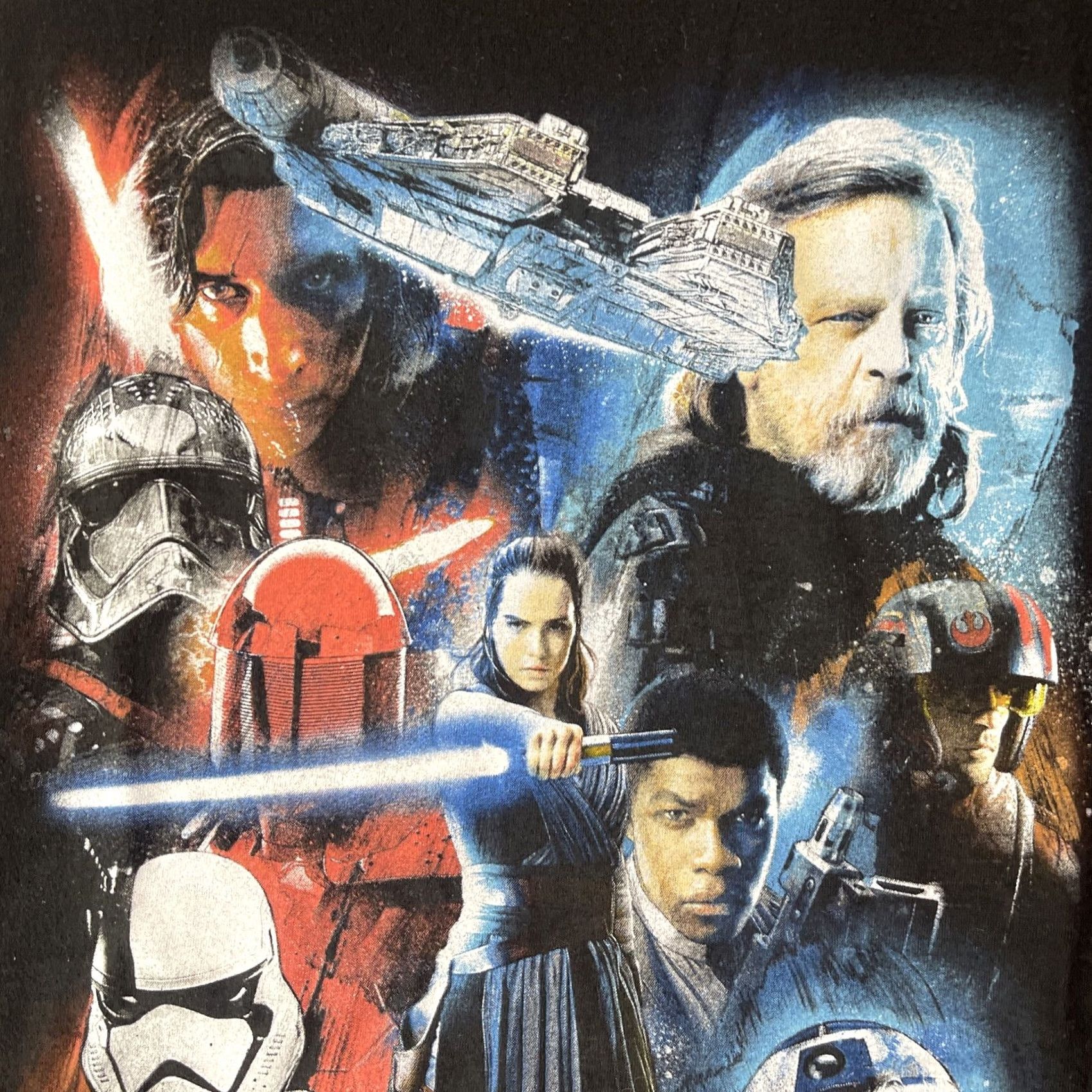 Vintage VINTAGE Star Wars Shirt Mens 2XL XXL Fifthsun The Last Jedi Short Sleeve Black Movie Size US XXL / EU 58 / 5 - 4 Thumbnail