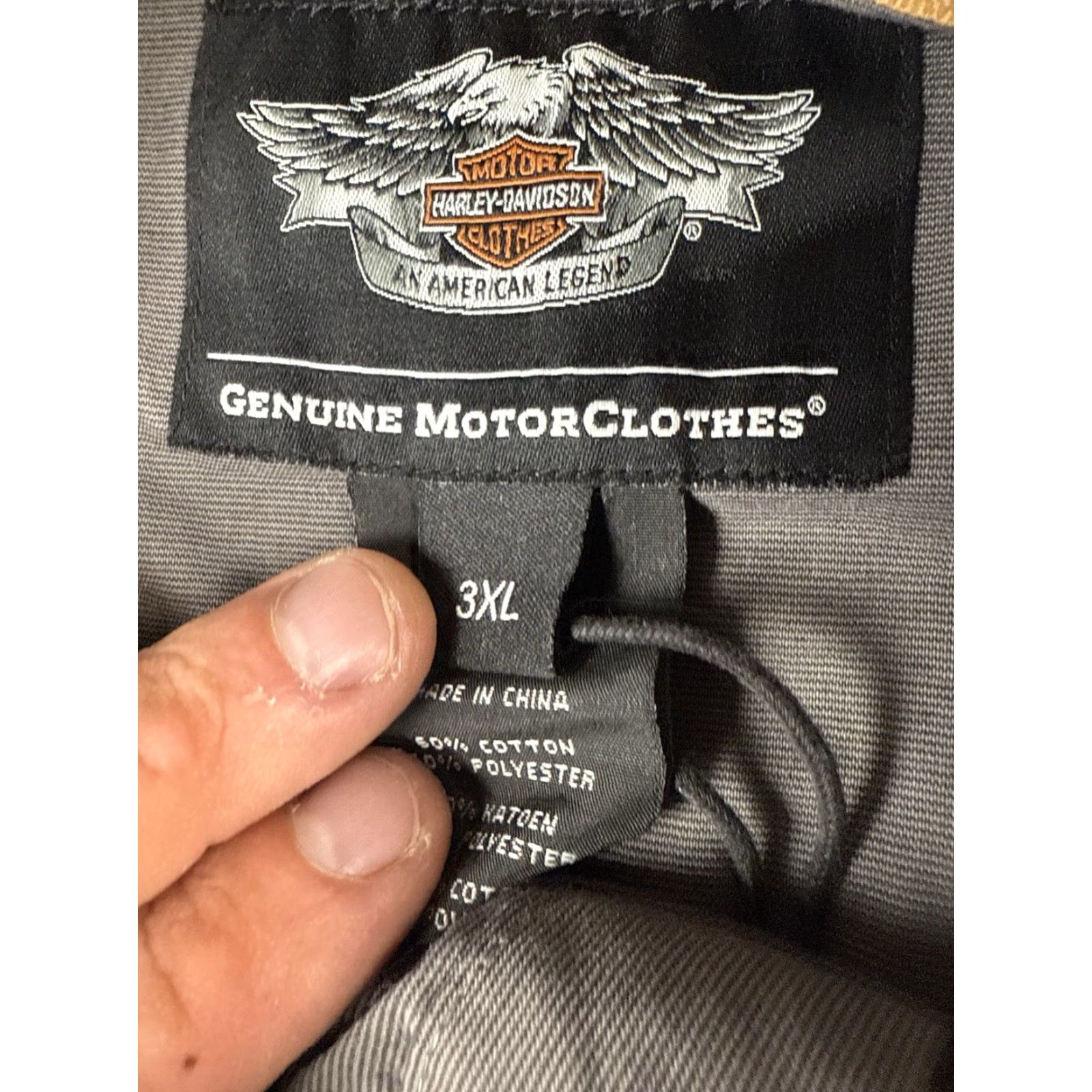 Harley Davidson Harley-Davidson Shirt 3XL Button-Up Pocket Black Gray Short Sleeve Button-Down Men Size US XXL / EU 58 / 5 - 2 Thumbnail