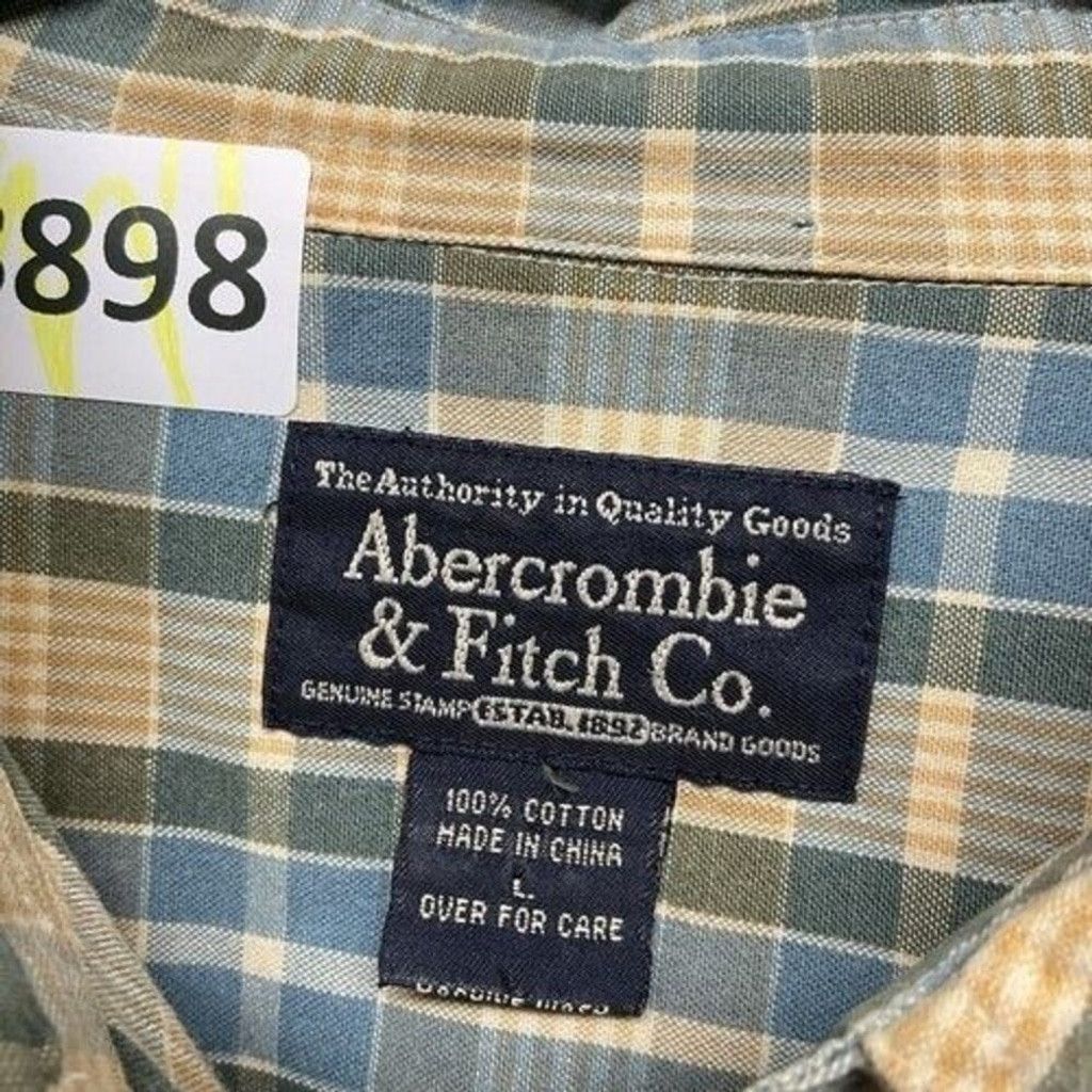 Abercrombie & Fitch Abercrombie & Fitch Plaid Flannel Button Up Shirt Men Large Size US L / EU 52-54 / 3 - 4 Thumbnail
