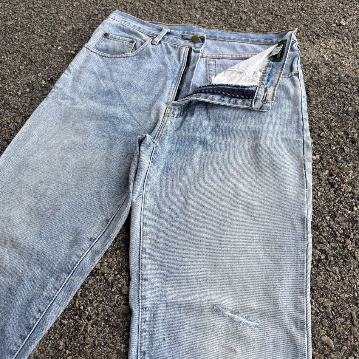 Giordano VINTAGE GIORDANO BLUE DENIM STRAIGHT FADED JEAN PANTS Size US 33 - 9 Thumbnail