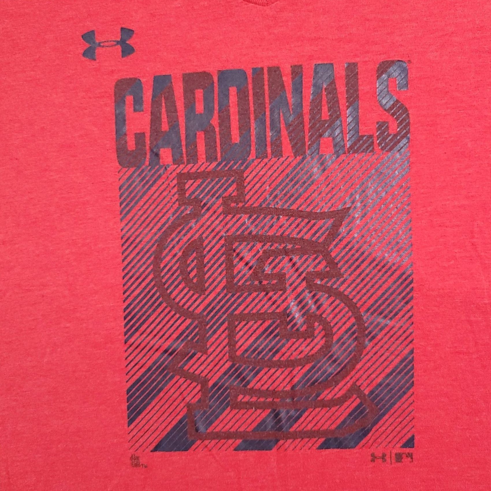 Under Armour Under Armour STL Cardinals Loose Fit Shirt Womens L Red Heatgear V Neck MLB Shirt Size L / US 10 / IT 46 - 4 Thumbnail