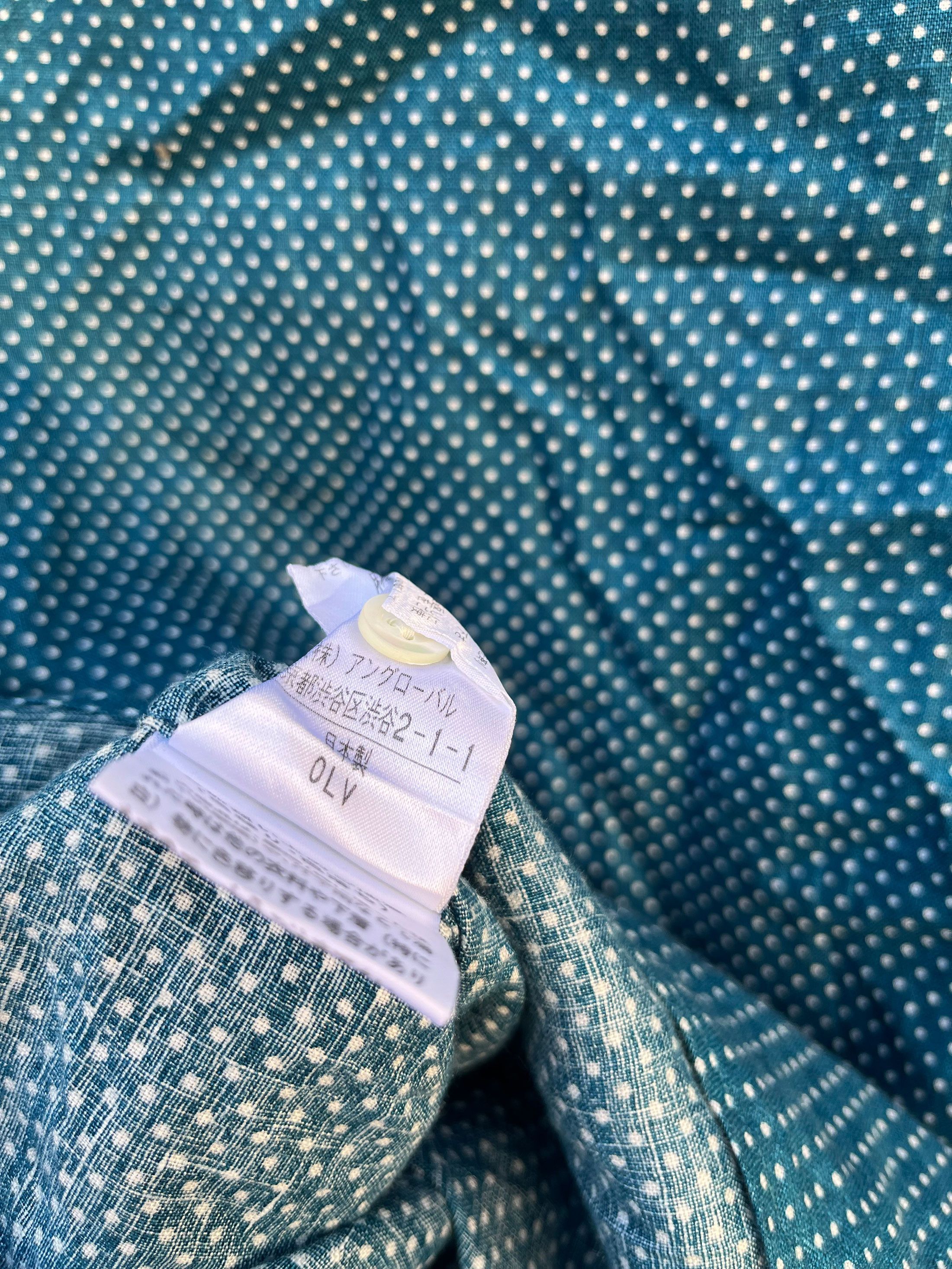 Designer × Margaret Howell Margaret Howell Indigo White Dot Roll Up Sleeve Uniform Size US L / EU 52-54 / 3 - 5 Thumbnail