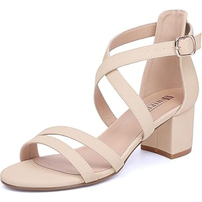 Other idifu Womens 9.5 Pink Tan Open Toe Block Heel Sandals Size US 9.5 / IT 39.5 - 1 Thumbnail