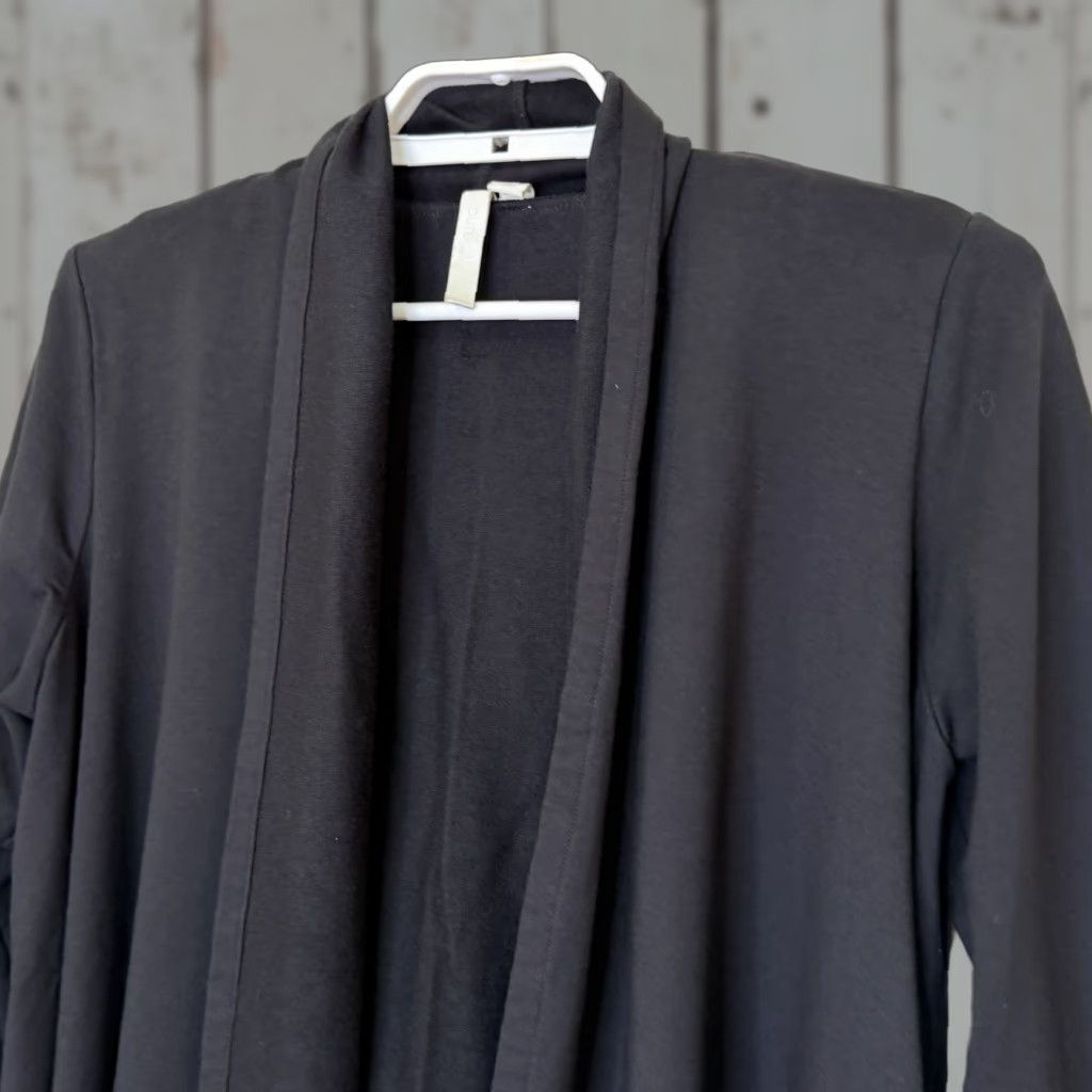 J. Jill J.Jill Pure Jill Cardigan Top Women's Medium Black Open Front Long Sleeve Cotton Blend Tunic Cardigan Size M / US 6-8 / IT 42-44 - 1 Thumbnail