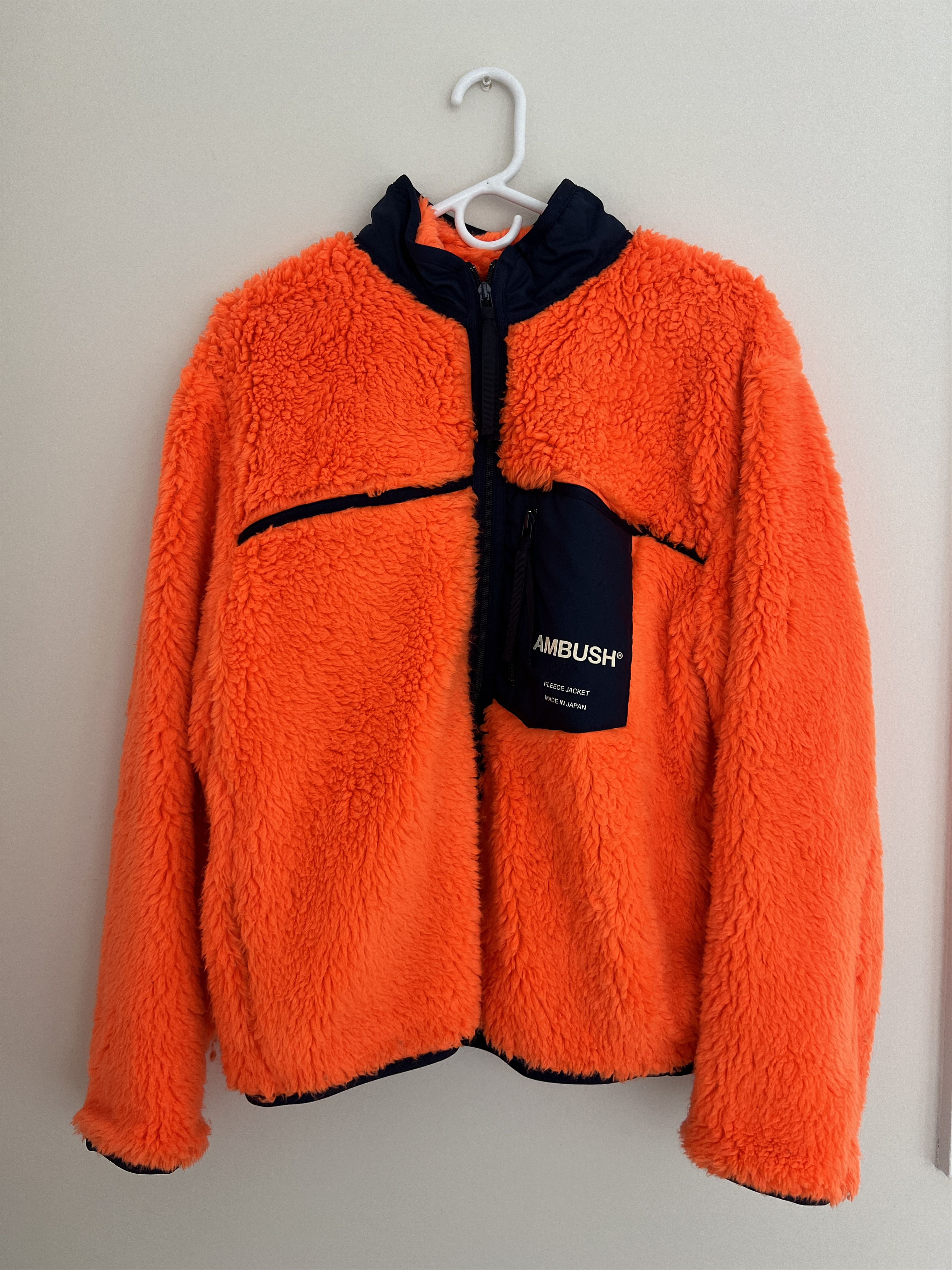 image of Ambush Design Ambush Orange Fleece Zip Up - Like New, Men's (Size Medium)