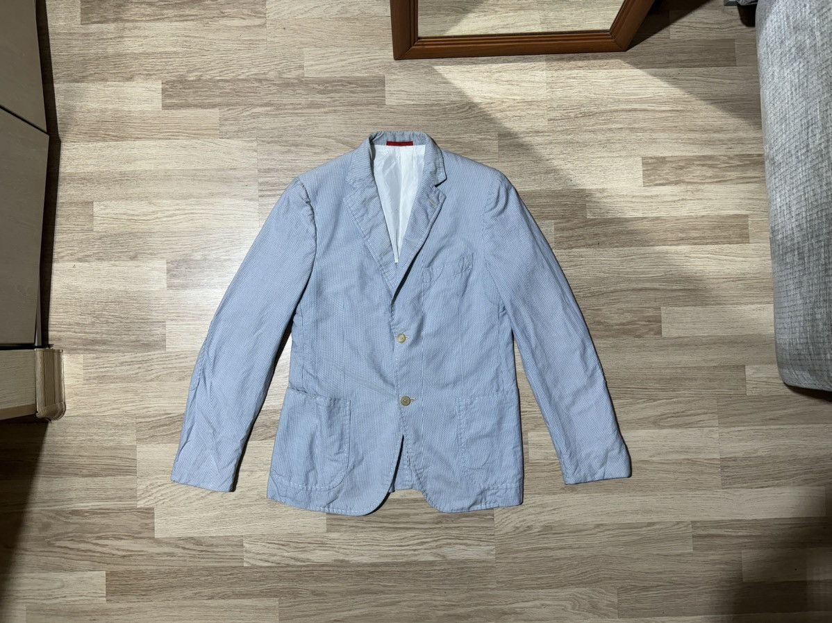 Isaia stripped blazer 50