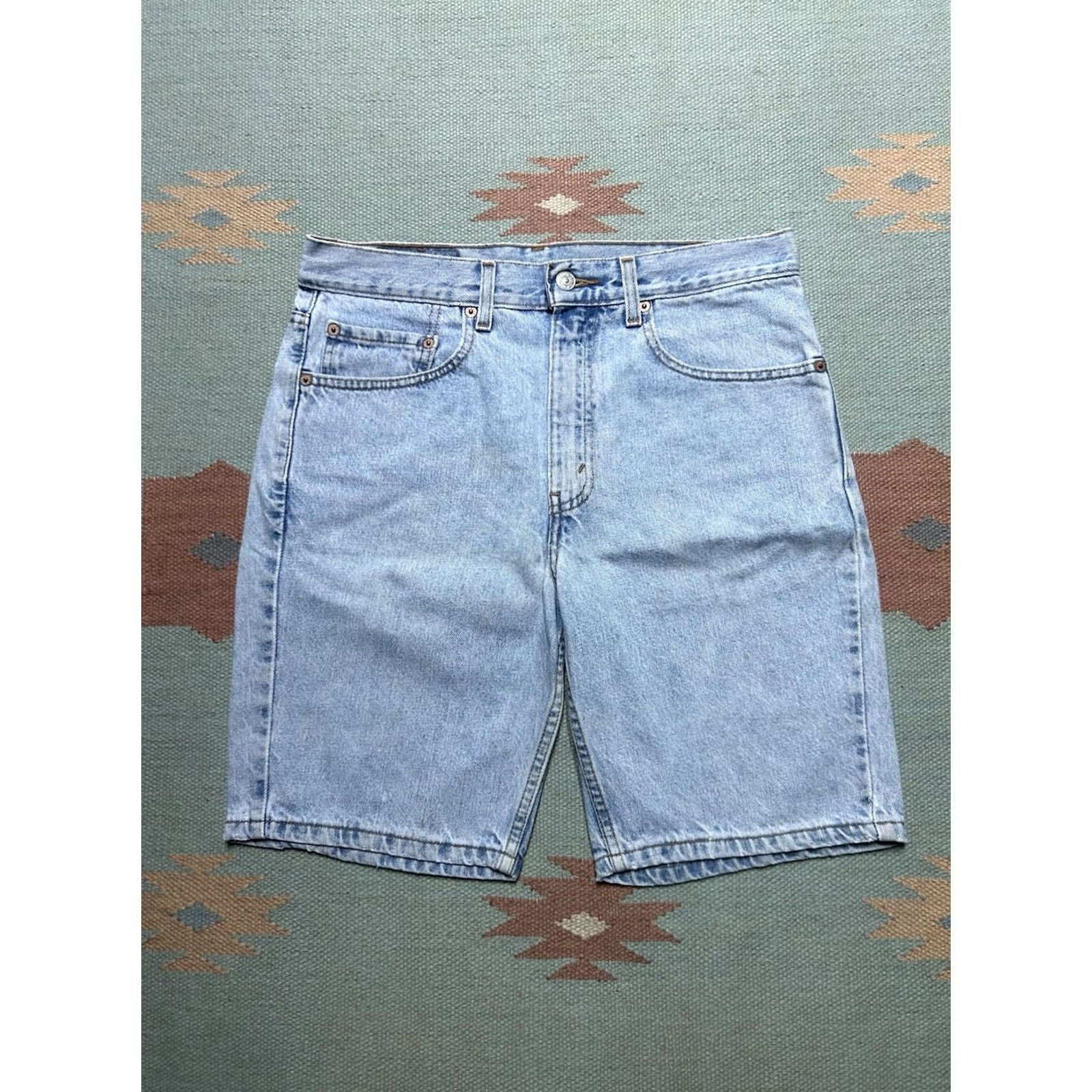Levi's VINTAGE Levi’s 550 Jeans Shorts Jorts Regular Fit Light Wash 90s Y2K Skater 32 Mens Jeans Shorts Blue Denim Size US 32 / EU 48 - 5 Thumbnail