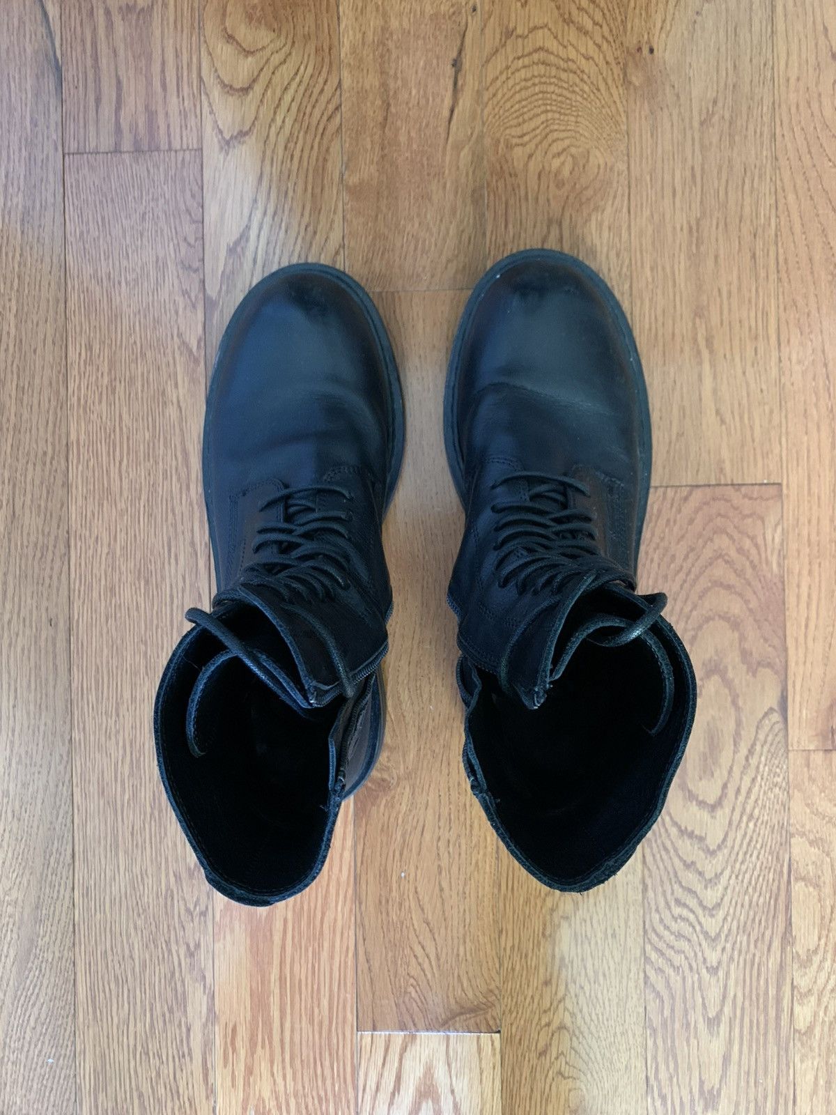 Ann Demeulemeester Ann Demeulemeester Black Lace-up Combat Boots Size US 9 / EU 42 - 4 Thumbnail