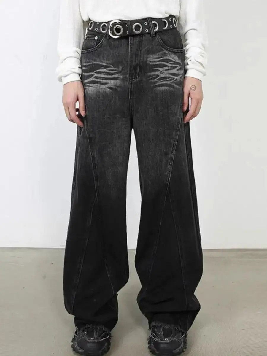Japanese Brand Vintage street hip-hop washed baggy jeans Size US 32 / EU 48 - 2 Thumbnail