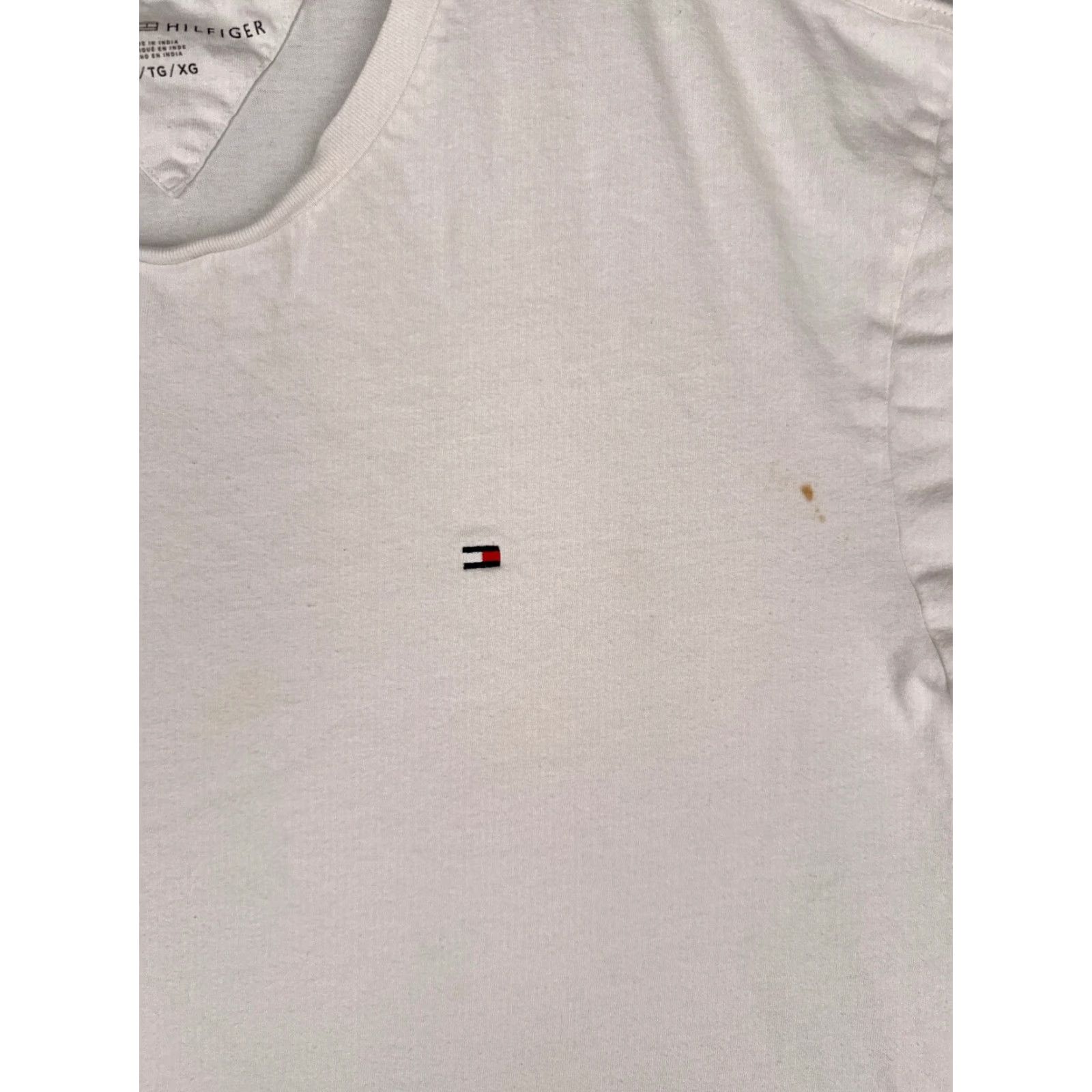 Tommy Hilfiger Tommy Hilfiger Shirt Adult XL White 100% Cotton Short Sleeve Crew READ Size US XL / EU 56 / 4 - 6 Thumbnail