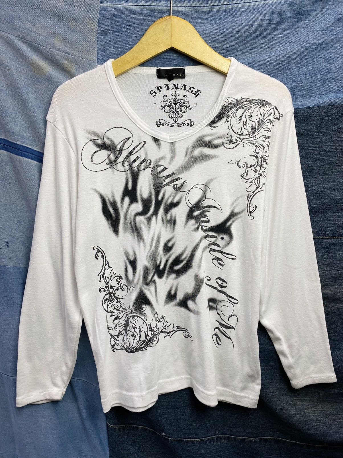 Japanese Brand japanese spinash poem unfefined longsleeve Size US M / EU 48-50 / 2 - 2 Thumbnail