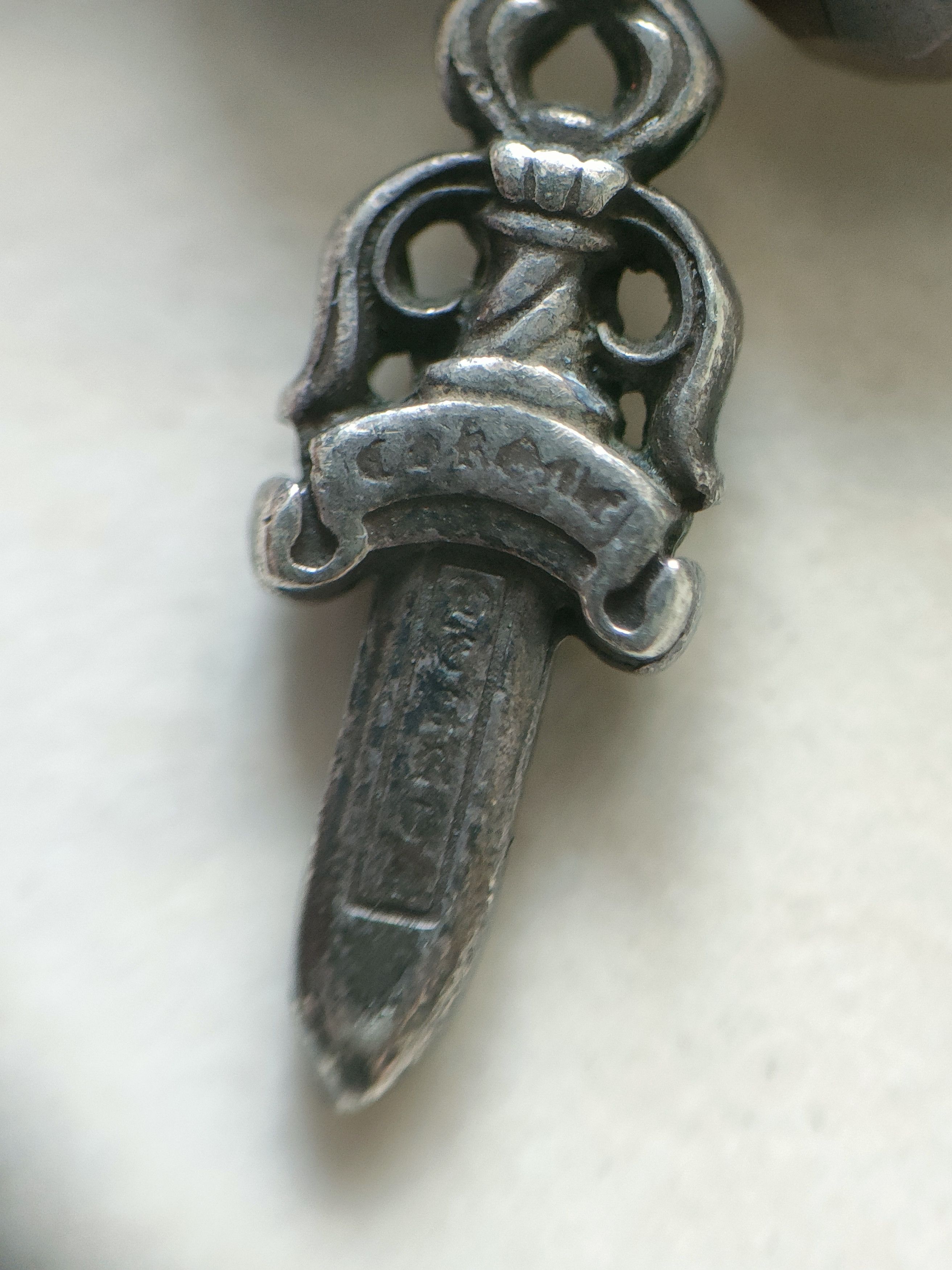 Chrome Hearts Chrome Hearts 6mm Garnet 2 Silver Beaded Dagger Bracelet Size ONE SIZE - 8 Thumbnail