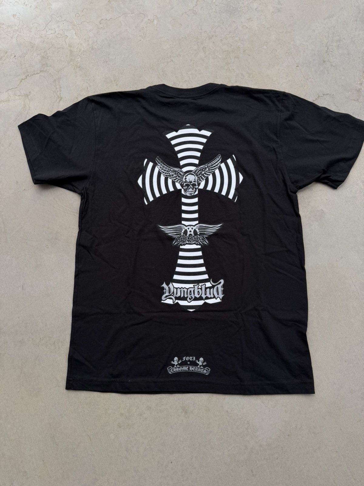 Chrome Hearts Chrome Hearts x Aerosmith x Yungblud Cross Graphic Tee Large Size US L / EU 52-54 / 3 - 1 Thumbnail