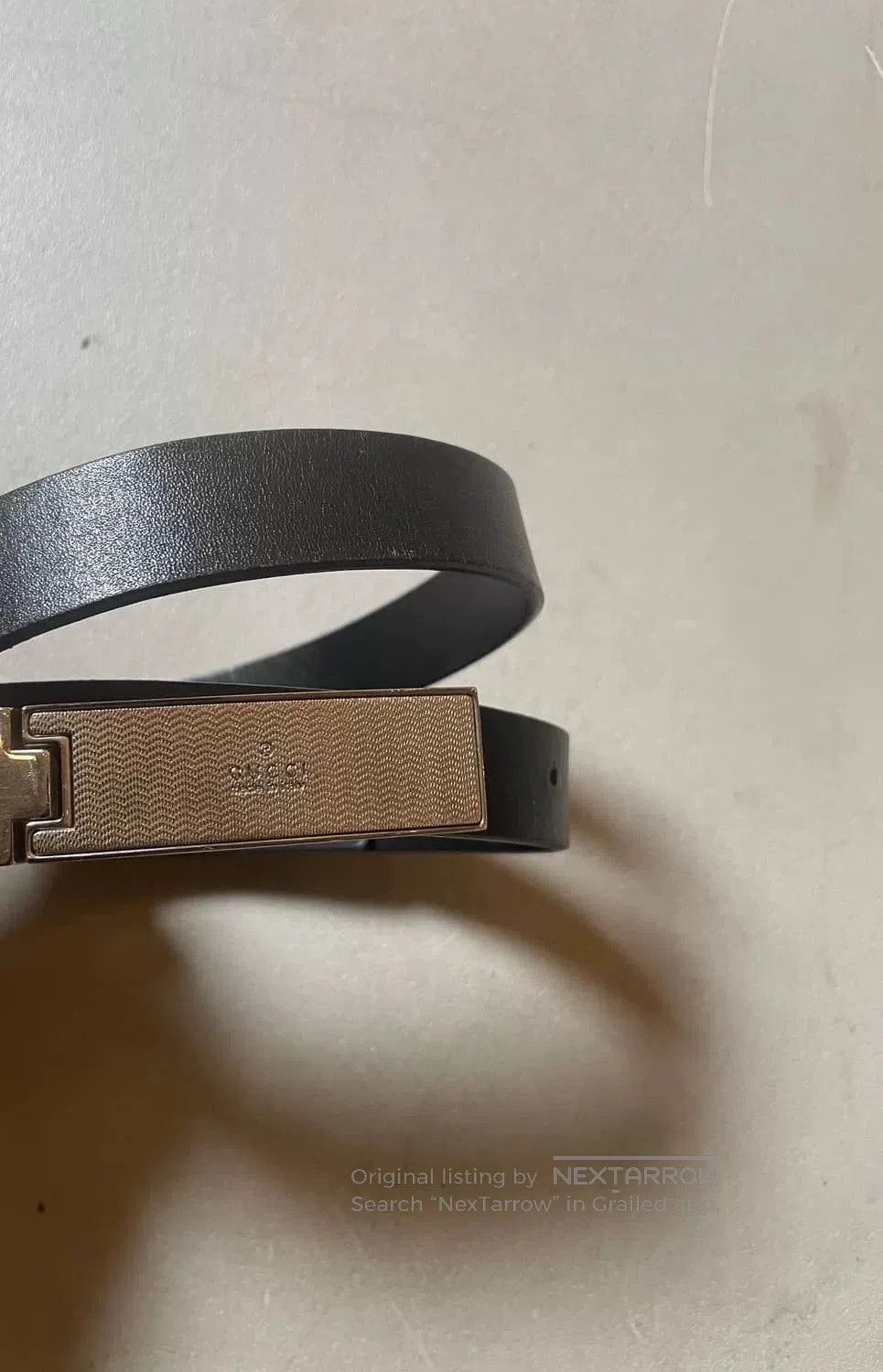 Gucci Vintage Damascus Thread Belt.