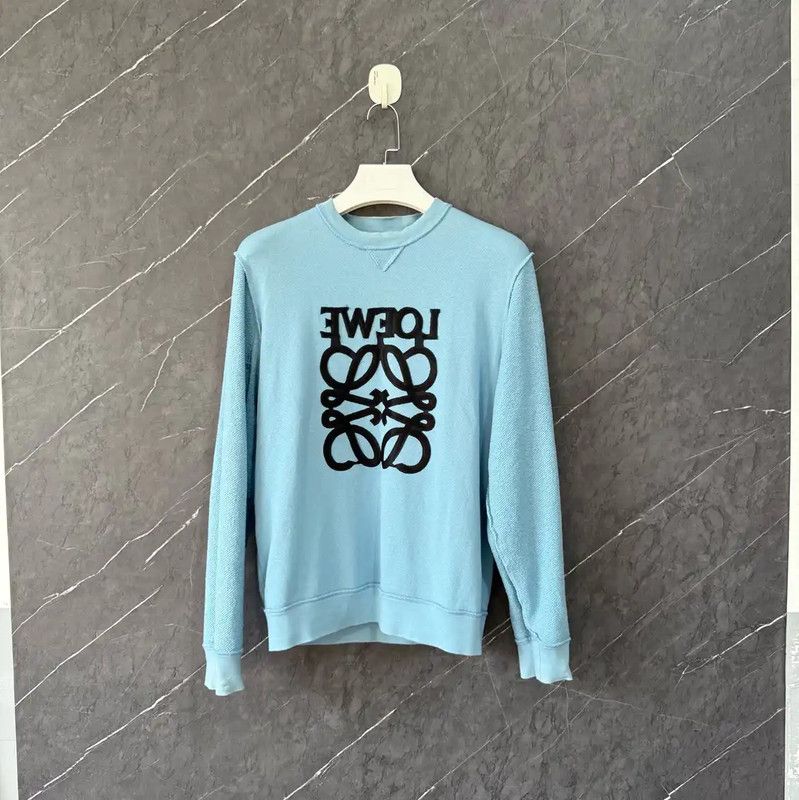 Loewe Loewe Blue Cotton Men's Sweatshirt 0089 Size US M / EU 48-50 / 2 - 1 Thumbnail