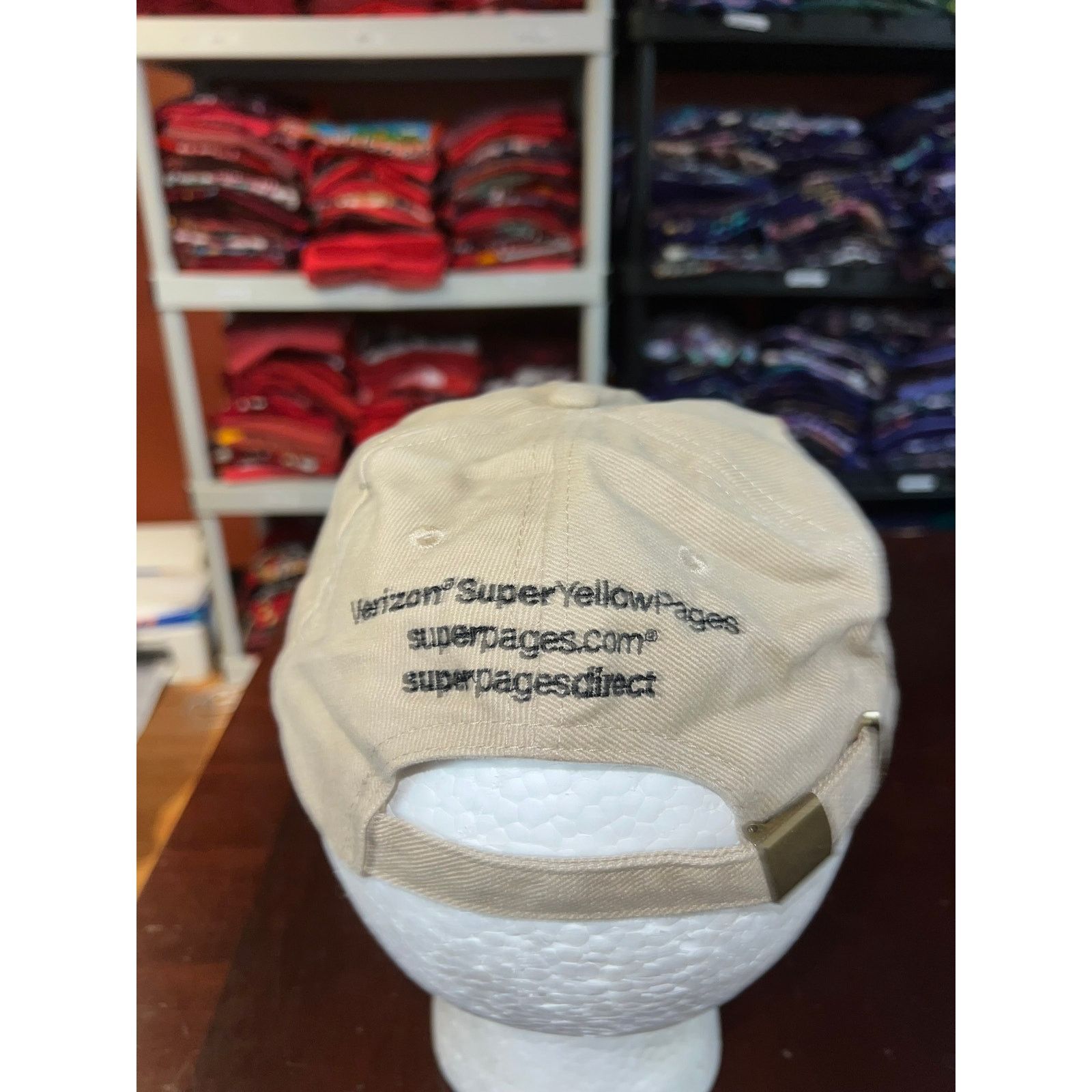 Vintage Super Yellow Pages Hat Verizon Super Page Brown Cap Headwear Size ONE SIZE - 4 Thumbnail