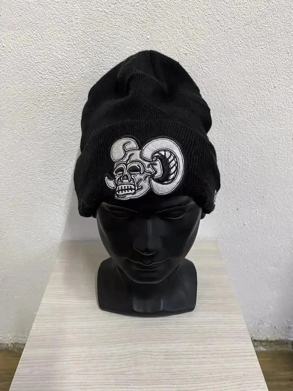 New Era Devil Embroidery Skulls Small Logo New Era Beanie Hat Size ONE SIZE - 4 Thumbnail