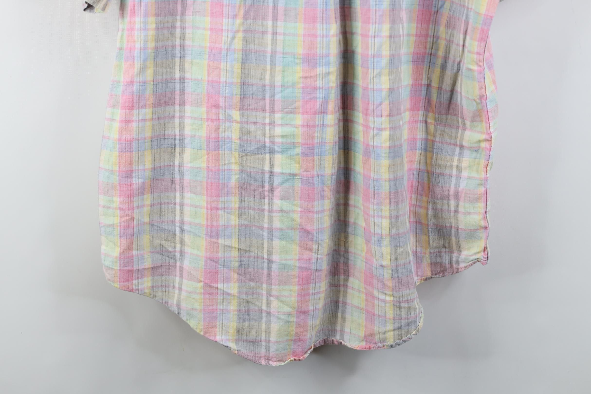 Vintage Vintage 90s Streetwear Madras Plaid Button Down Shirt USA Size US L / EU 52-54 / 3 - 13 Thumbnail