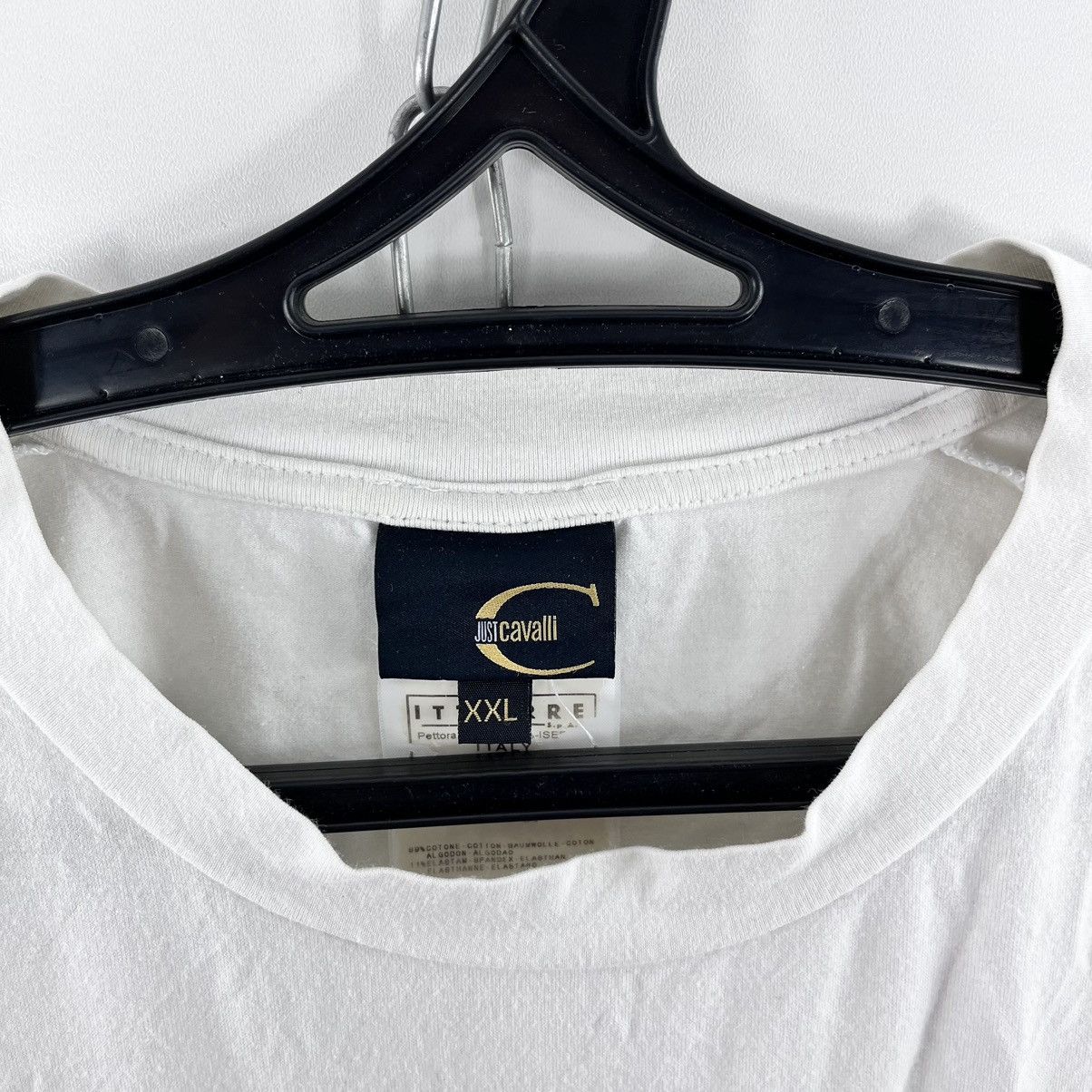 Just Cavalli Vintage Just Cavalli T-Shirt Big Logo White Size XXL Size US XXL / EU 58 / 5 - 7 Thumbnail