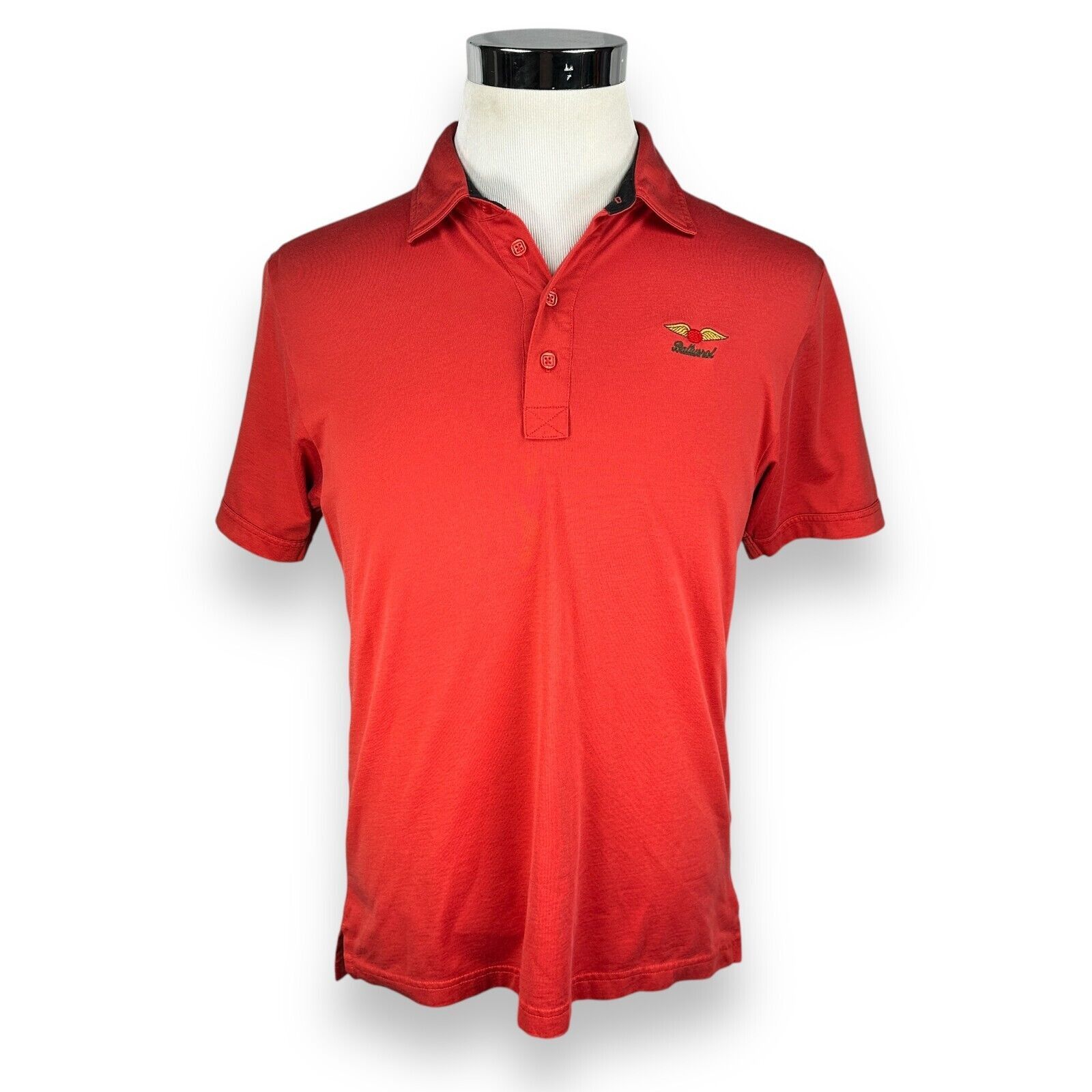 TravisMathew Travis Mathew Polo Shirt Men’s Medium Pinkish Red Cotton Size US M / EU 48-50 / 2 - 1 Thumbnail