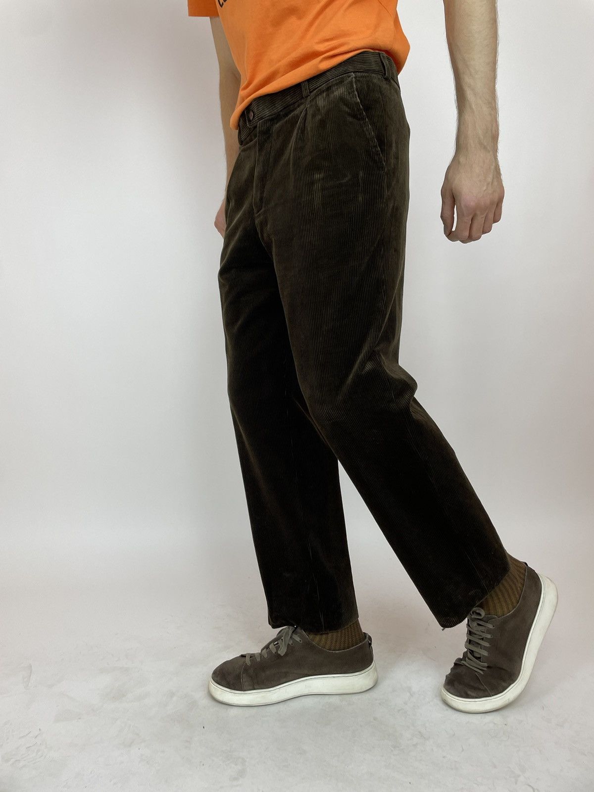 Lacoste LACOSTE VINTAGE VELVET Brown Pleated TROUSERS PANTS size F44 Size US 34 / EU 50 - 6 Thumbnail