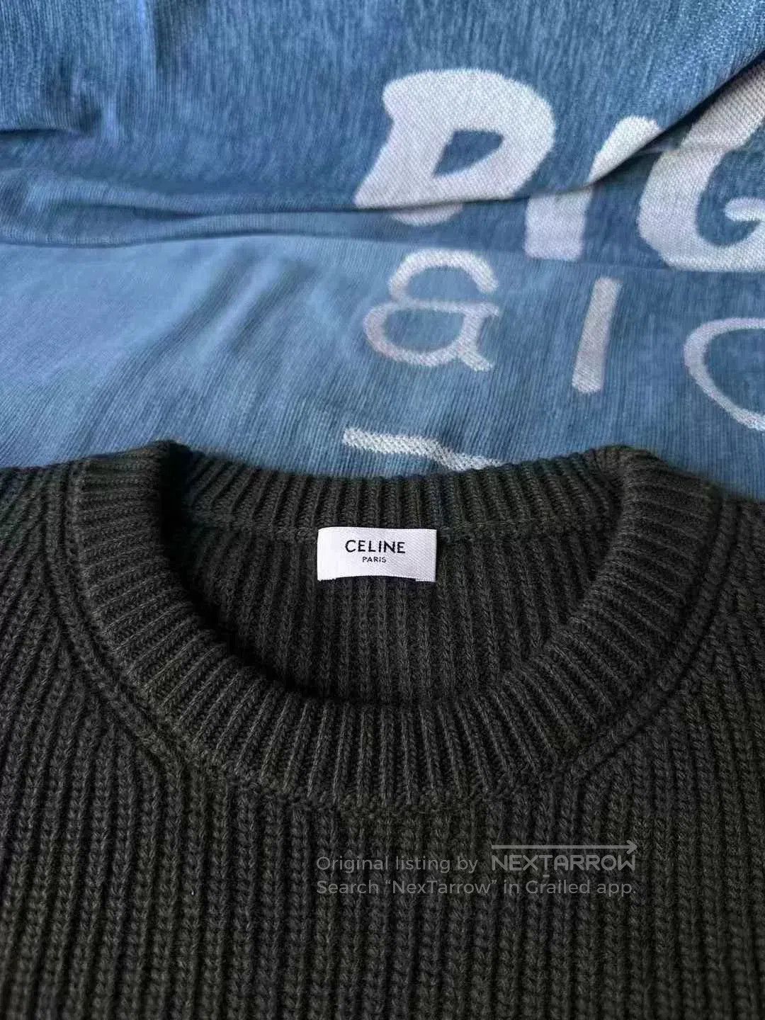 Celine celine leopard logo sweater in size large. Size L / US 10 / IT 46 - 2 Thumbnail