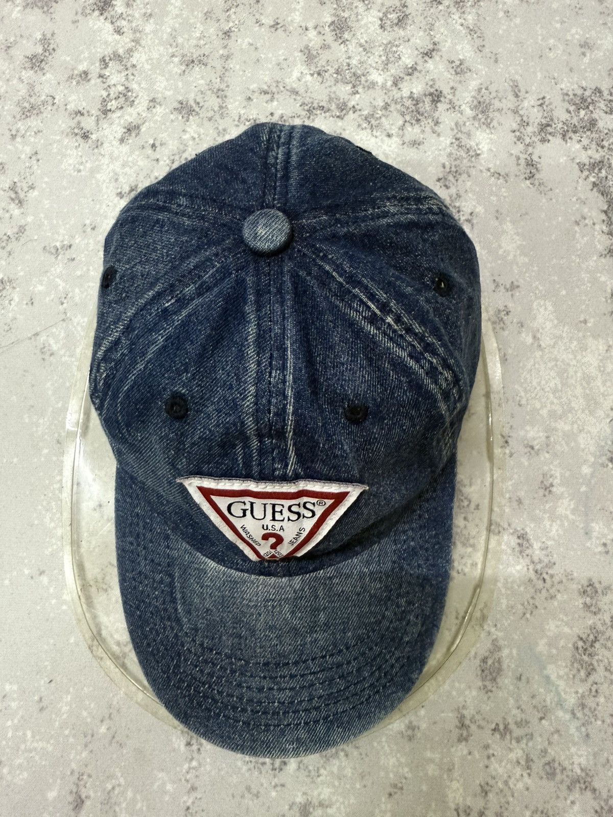 Guess Vintage Guess Denim Jeans Adjustable Buckleback Cap Size ONE SIZE - 5 Thumbnail