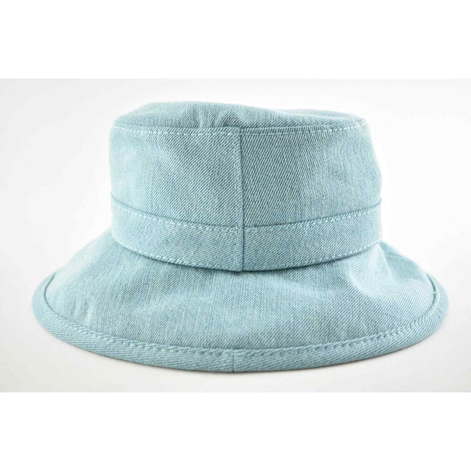 Chanel Chanel CC Logo Denim Cotton Cloche Sun Bucket Hat M Medium Size ONE SIZE - 7 Thumbnail