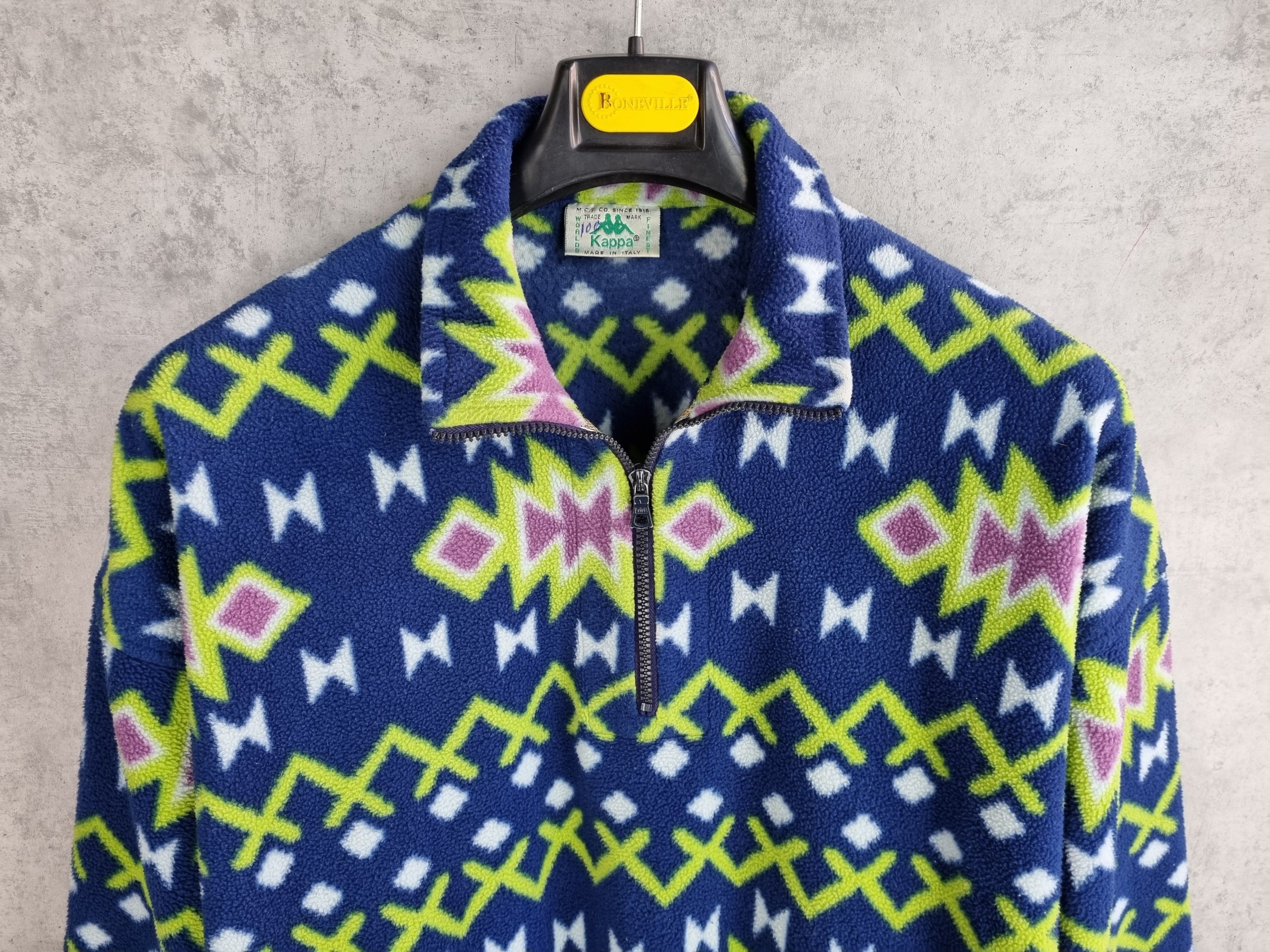Kappa × Vintage 80s Rare Navajo Design Kappa Fleece Pullover Size US L / EU 52-54 / 3 - 9 Thumbnail