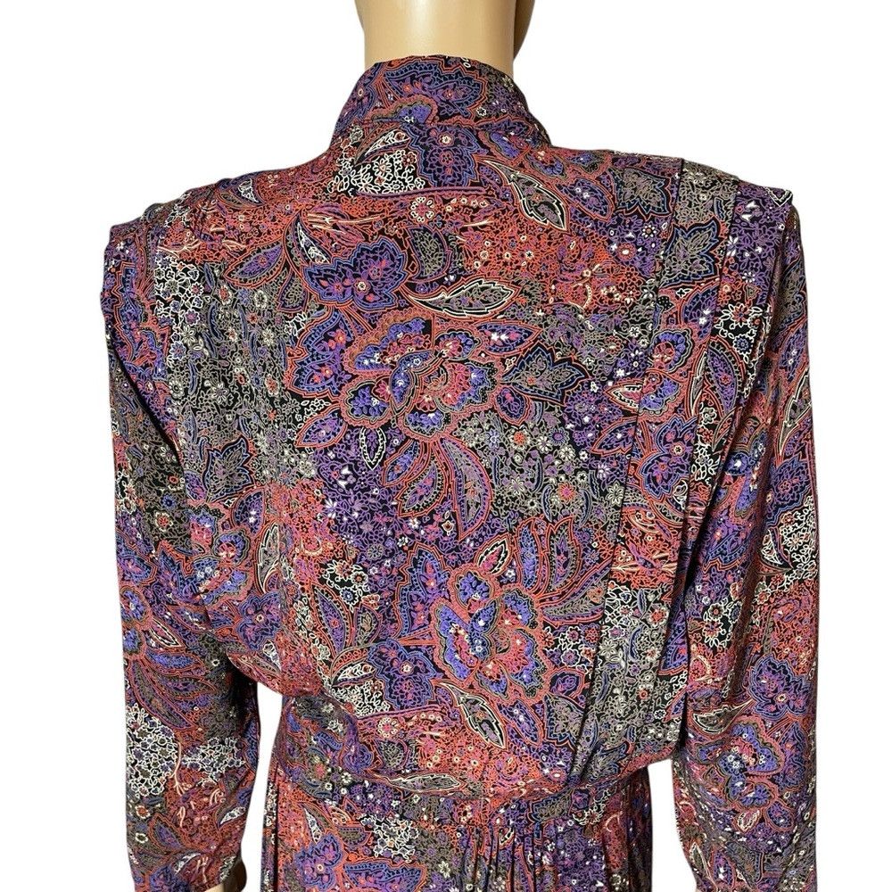 Other Vintage Karin Stevens Long Sleeve Padded Shoulders Wrap Dre Size M / US 6-8 / IT 42-44 - 4 Thumbnail