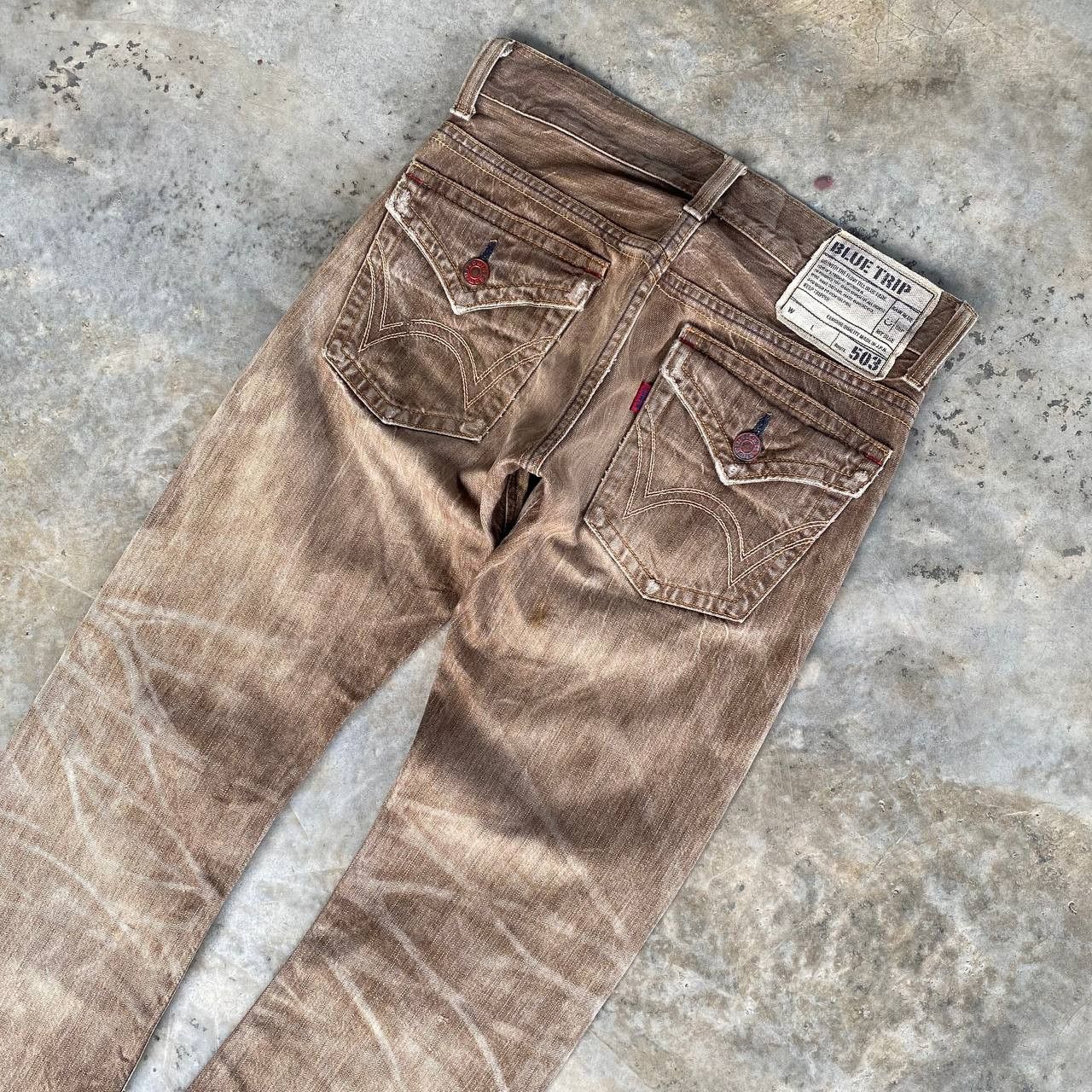 Edwin × Vintage RARE VINTAGE EDWIN FLARED BLUETRIP JAPAN CLAWMARK DISTRESSED Size US 28 / EU 44 - 2 Thumbnail
